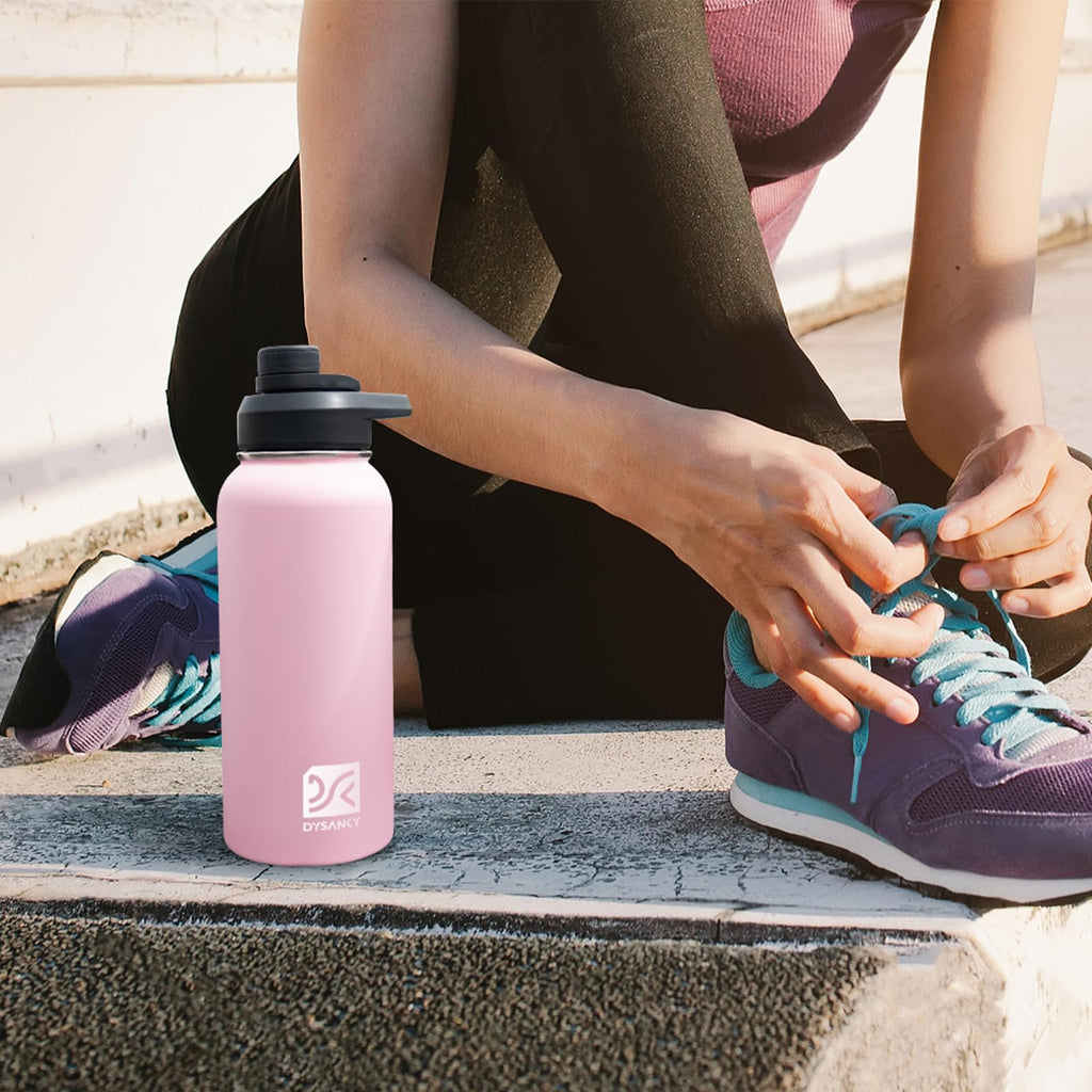 DYSANKY Insulated Water Bottle 32, 40, 64,87, 128 OZ - Multiple Insulation Vacuum Sealed - Portable Sports Metal Water Jug for Outdoor Adventure