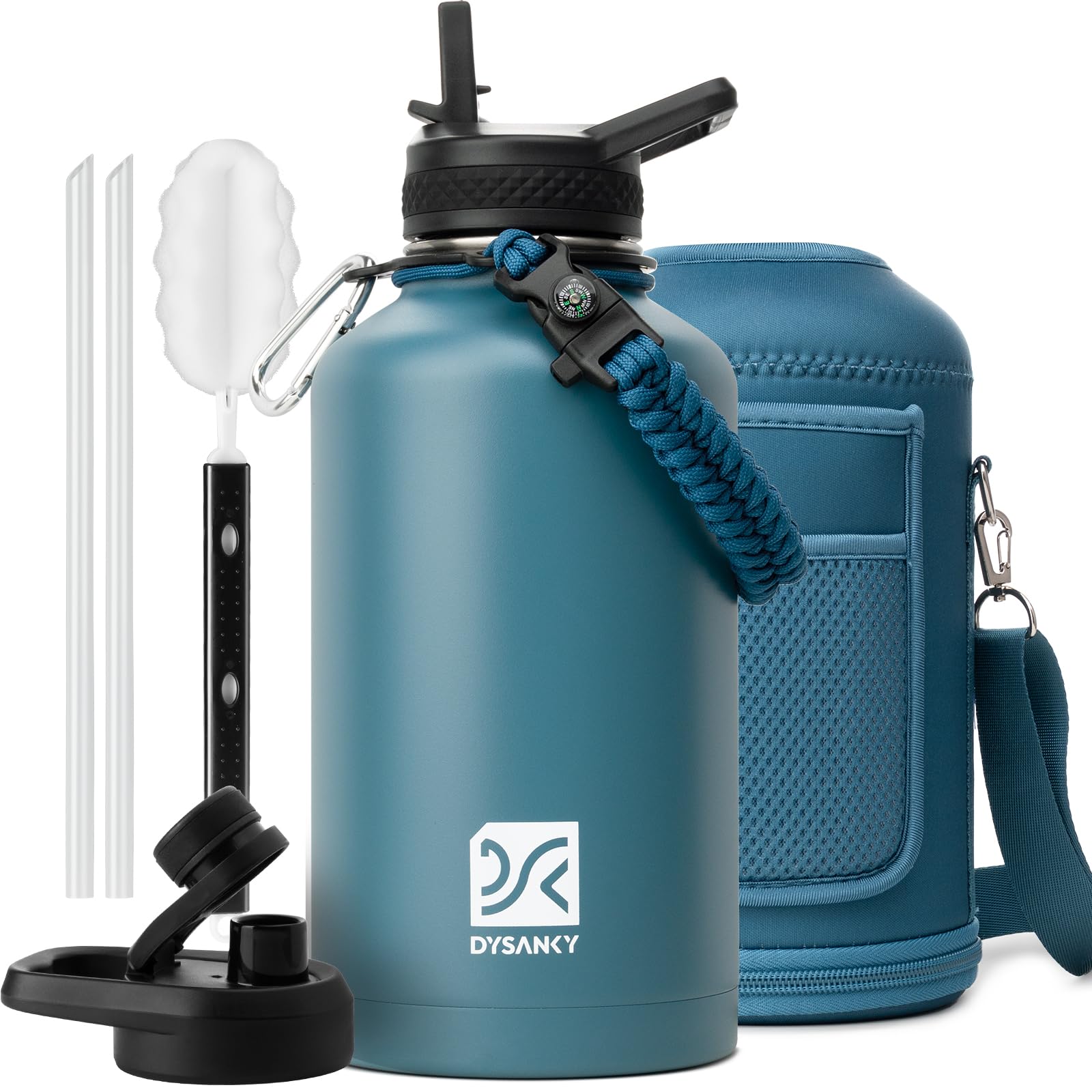 DYSANKY Insulated Water Bottle 32, 40, 64,87, 128 OZ - Multiple Insulation Vacuum Sealed - Portable Sports Metal Water Jug for Outdoor Adventure