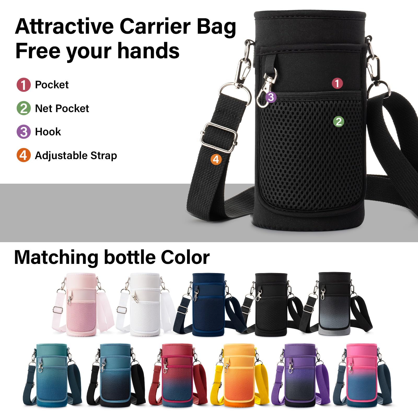 DYSANKY Insulated Water Bottle 32, 40, 64,87, 128 OZ - Multiple Insulation Vacuum Sealed - Portable Sports Metal Water Jug for Outdoor Adventure