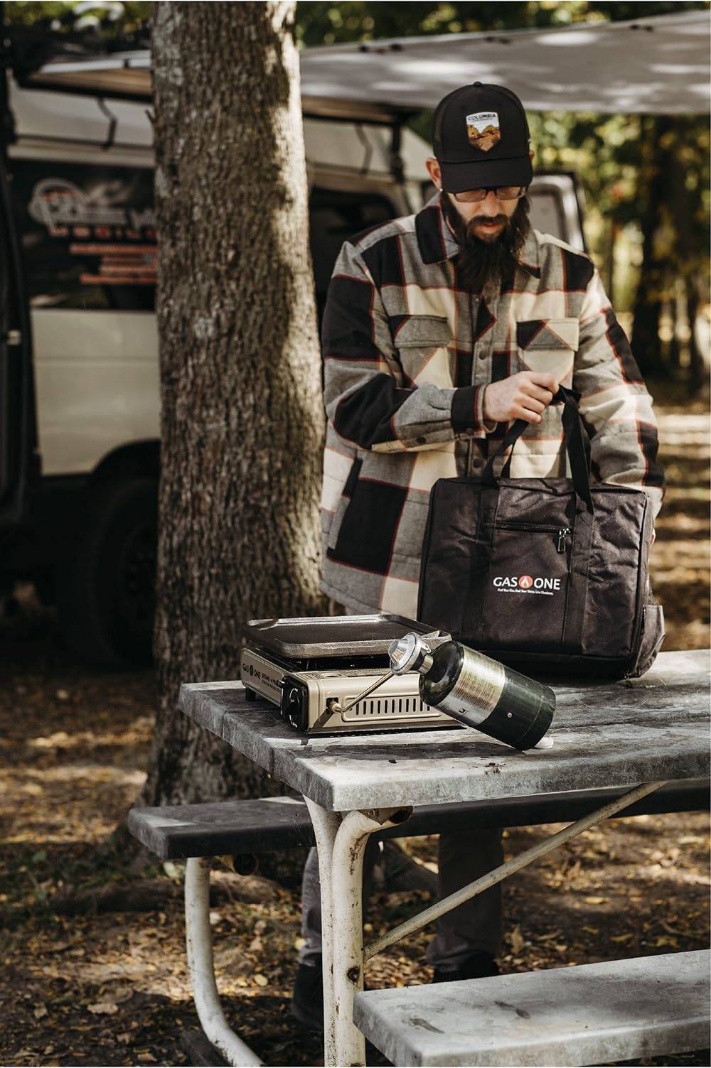 Gas One Propane or Butane Stove Dual Fuel Stove Portable Camping Stove - Patented - with Carrying Case Great for Emergency Preparedness Kit