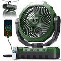 FRIZCOL 3-in-1 Camping Fan - Portable Fans Rechargeable - 24000mAh Battery Powered Fan with Light & Remote for Indoor, Outdoor, Tent, Travel, Fishing, Jobsite, Gifts for Men Dad Him