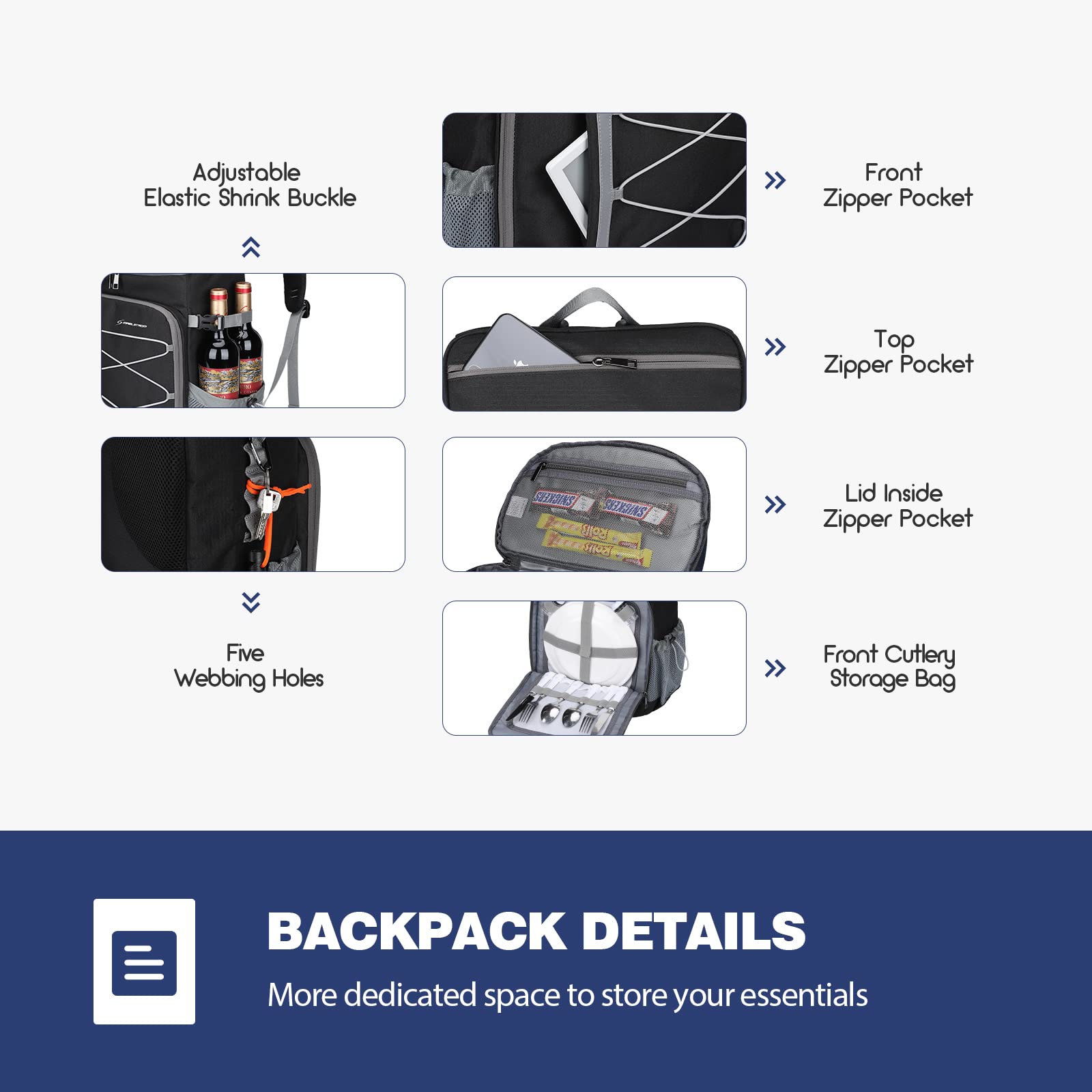 Maelstrom 35/50Can Insulated Cooler Backpack, Leakproof Soft Lunch Ice Bag