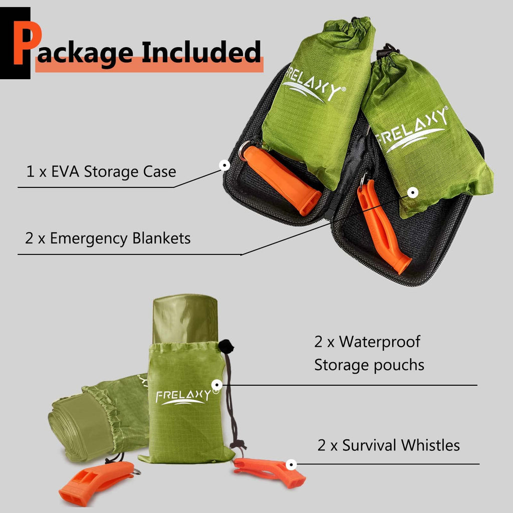 Frelaxy Emergency Blanket, Extra Thick Large Space Blankets