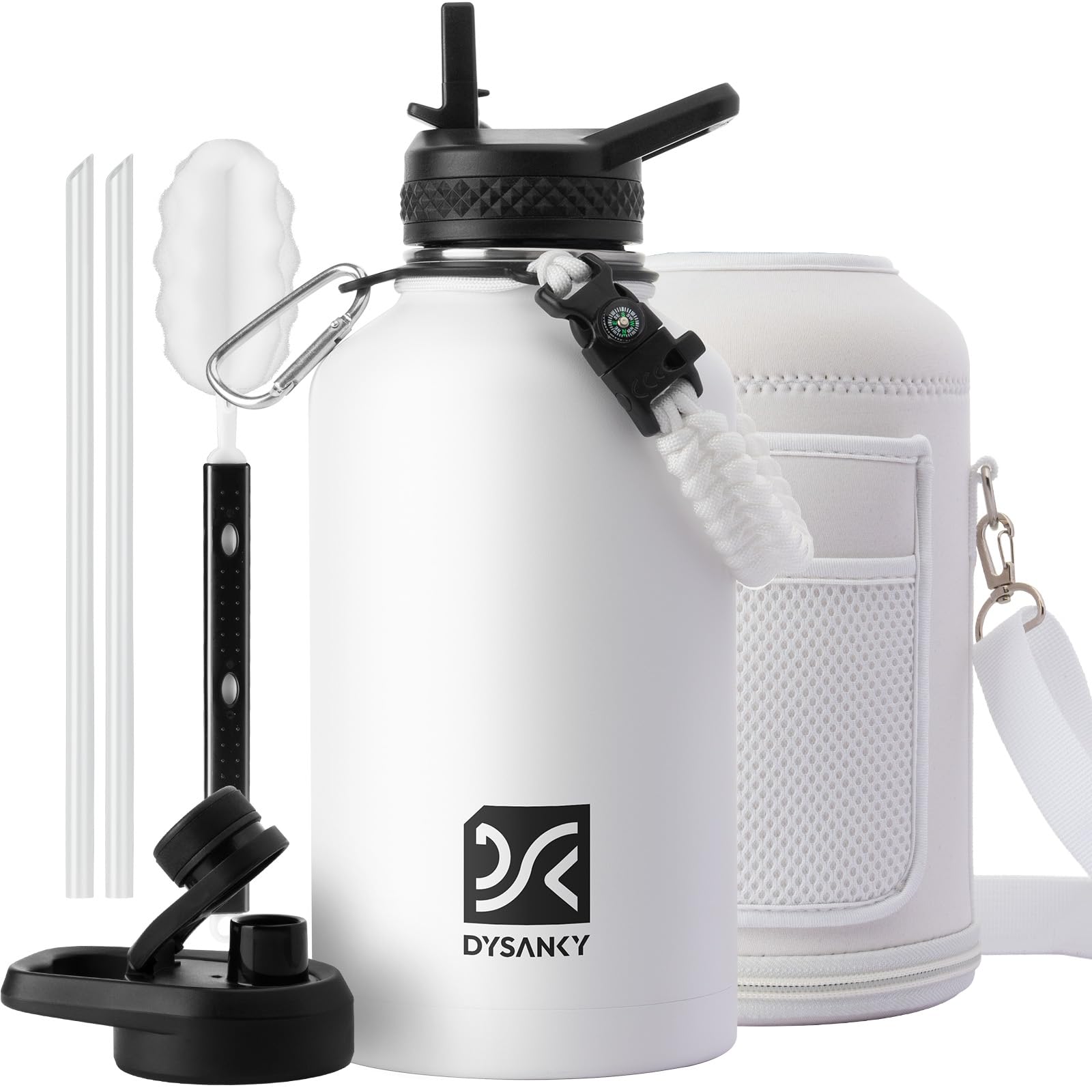 DYSANKY Insulated Water Bottle 32, 40, 64,87, 128 OZ - Multiple Insulation Vacuum Sealed - Portable Sports Metal Water Jug for Outdoor Adventure