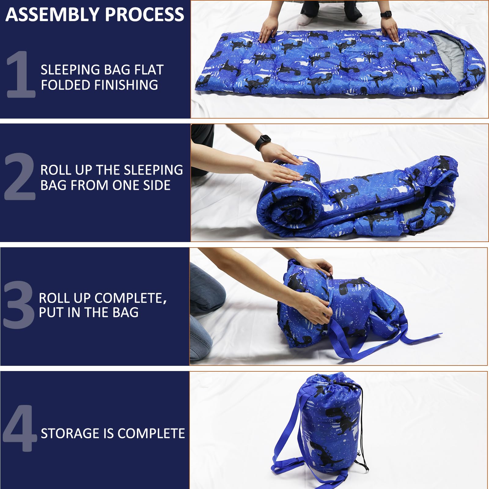 Kids Sleeping Bags - Camping Sleeping Bags with Carry Bag - Compact Sleeping Bag for Hiking, Backpacking 3 Season Warm & Cool Weather, Lightweight Waterproof Outdoor Travel for Boys Girls