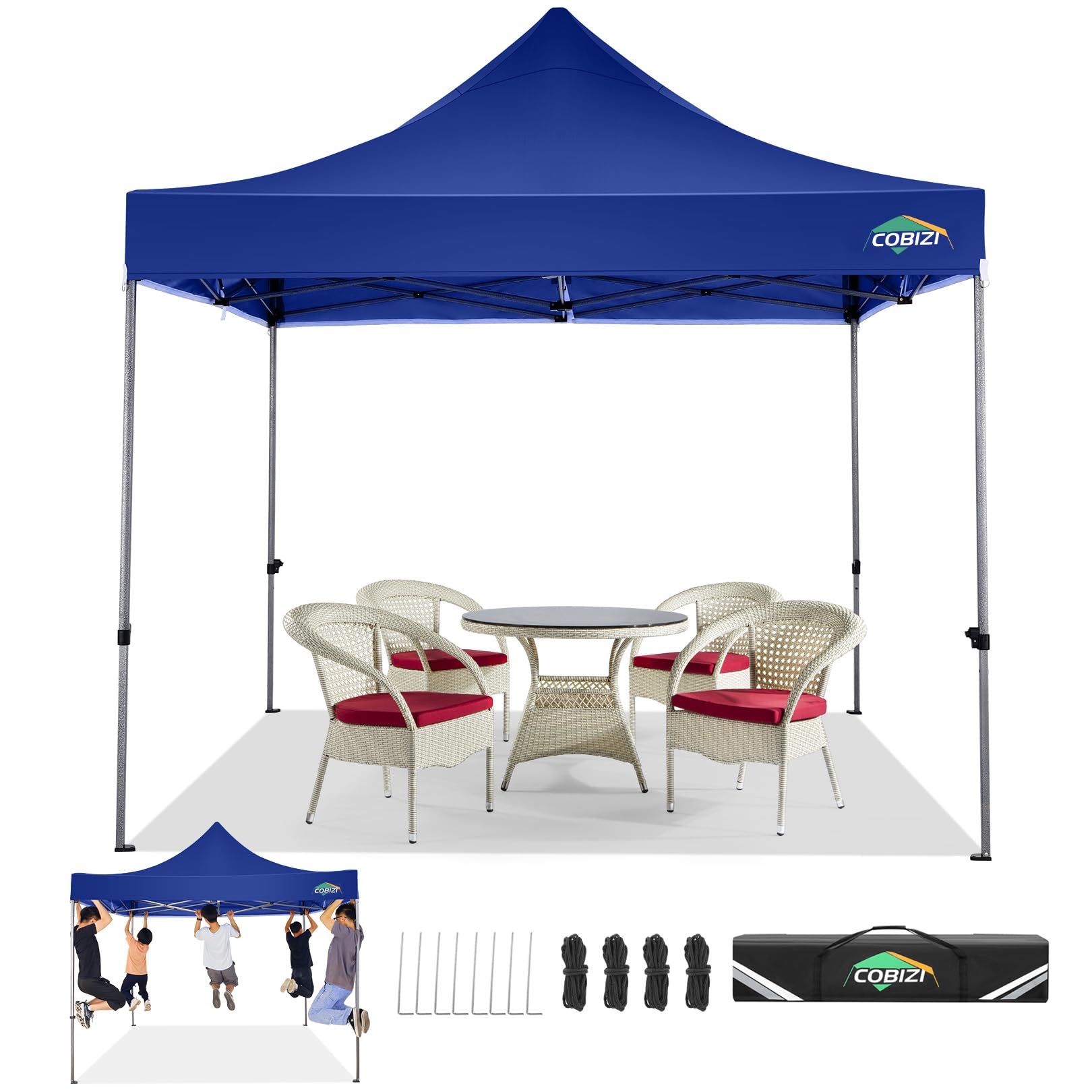 COBIZI Heavy Duty Pop up Canopy Tent with Sidewalls Commercial Canopy