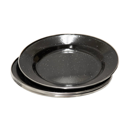 24-Piece Enamel Camping Tableware Set for Four People