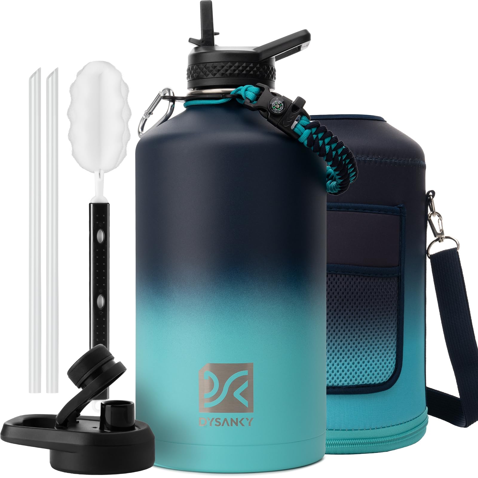 DYSANKY Insulated Water Bottle 32, 40, 64,87, 128 OZ - Multiple Insulation Vacuum Sealed - Portable Sports Metal Water Jug for Outdoor Adventure