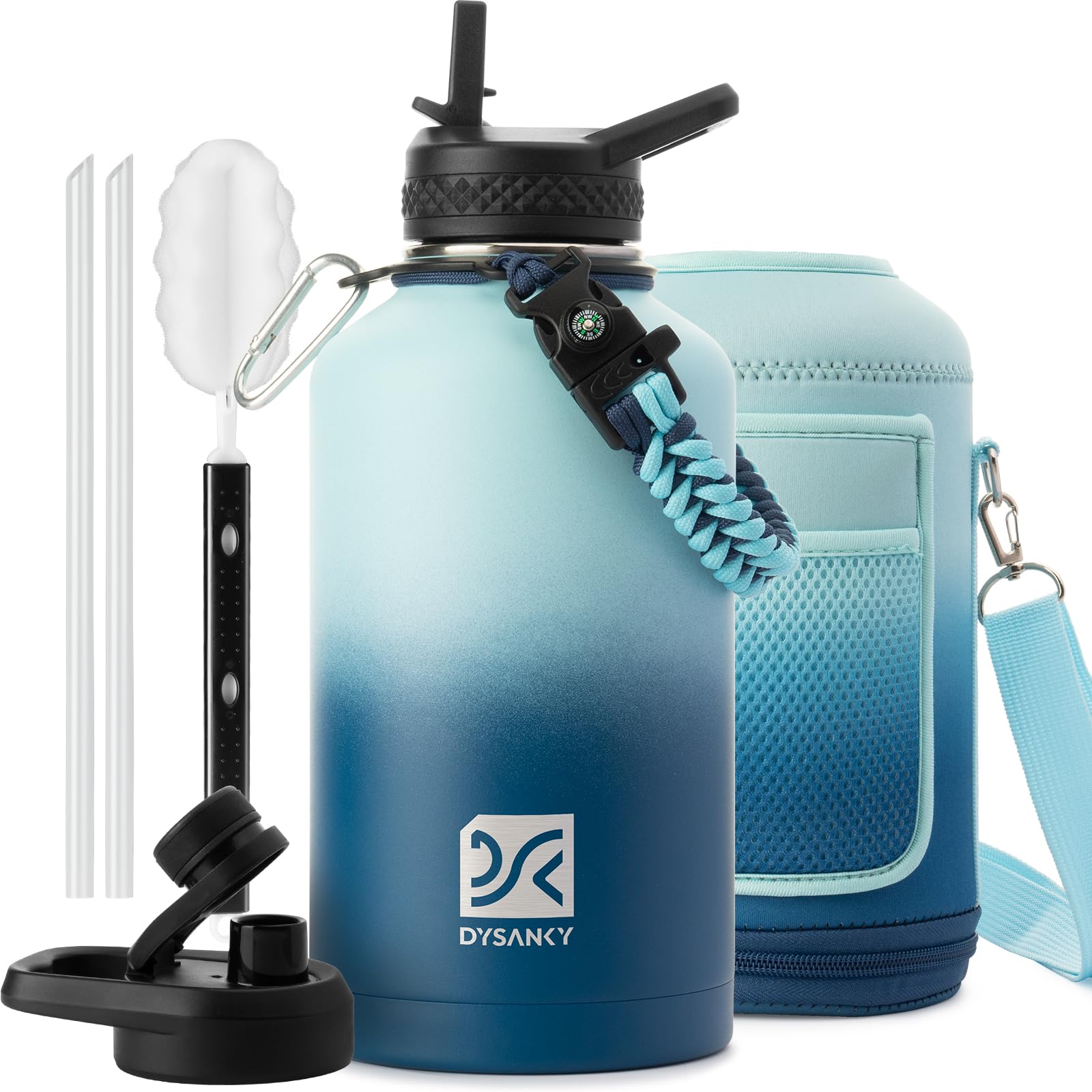 DYSANKY Insulated Water Bottle 32, 40, 64,87, 128 OZ - Multiple Insulation Vacuum Sealed - Portable Sports Metal Water Jug for Outdoor Adventure