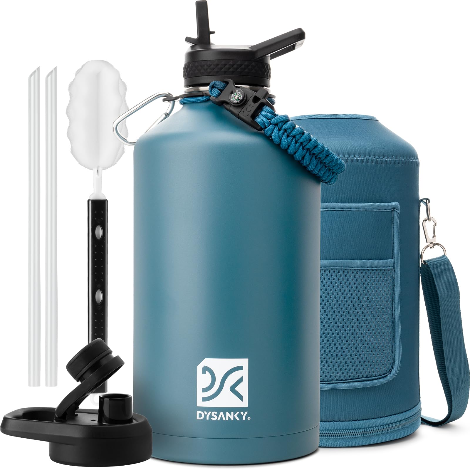 DYSANKY Insulated Water Bottle 32, 40, 64,87, 128 OZ - Multiple Insulation Vacuum Sealed - Portable Sports Metal Water Jug for Outdoor Adventure