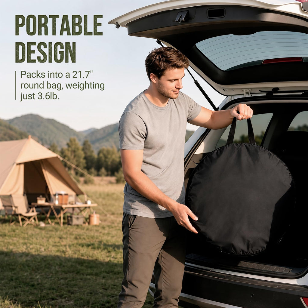 Wolfwise Pop Up Shower Tent for Camping Essentials, Portable Instant Changing Tent with Ventilation Window & Carry Bag, Privacy Dressing Room Bathroom Toilet for Beach, Outdoor