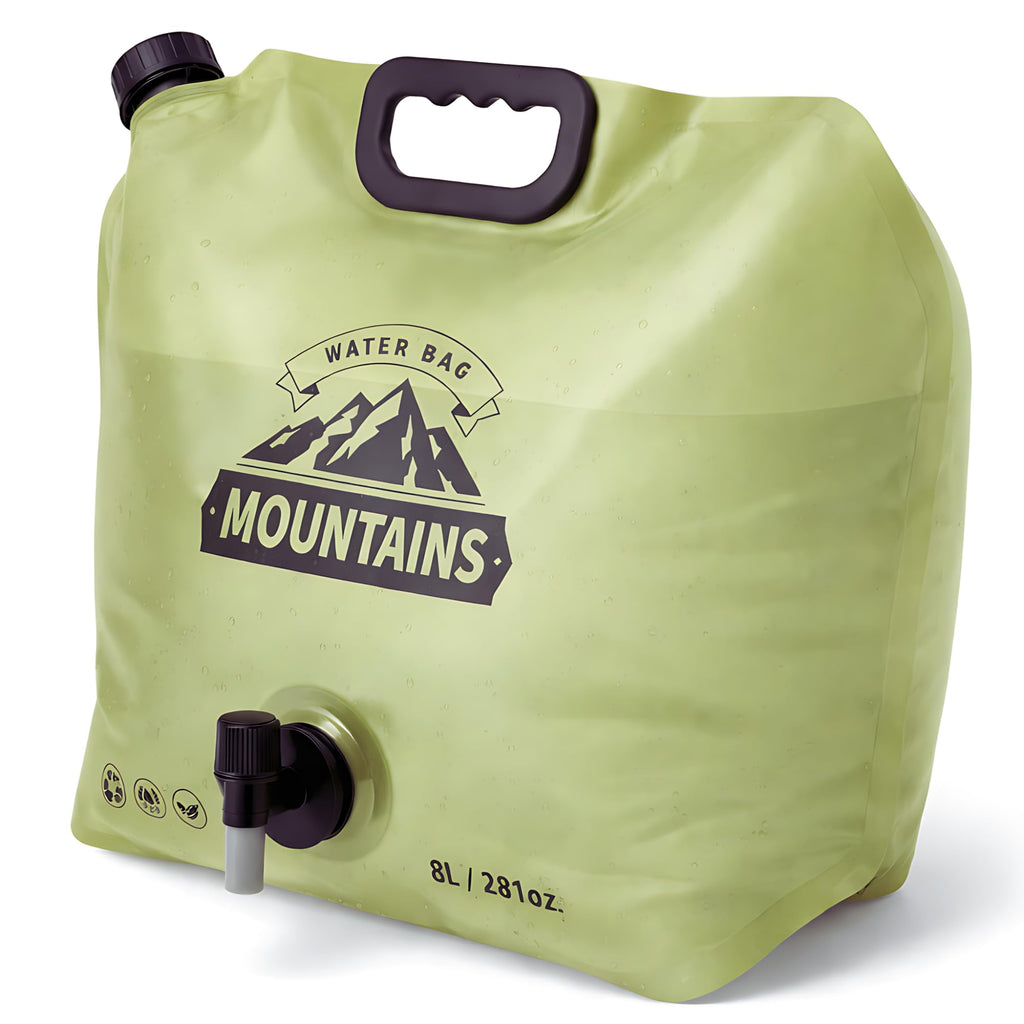 CoreMuse Camping Water Container 2 Gallon Collapsible Water Jug with Spout - Reusable Plastic Flasks, Foldable Empty Gallon Jug for Water Storage, Water Bag for Outdoor Hiking Emergency Prep