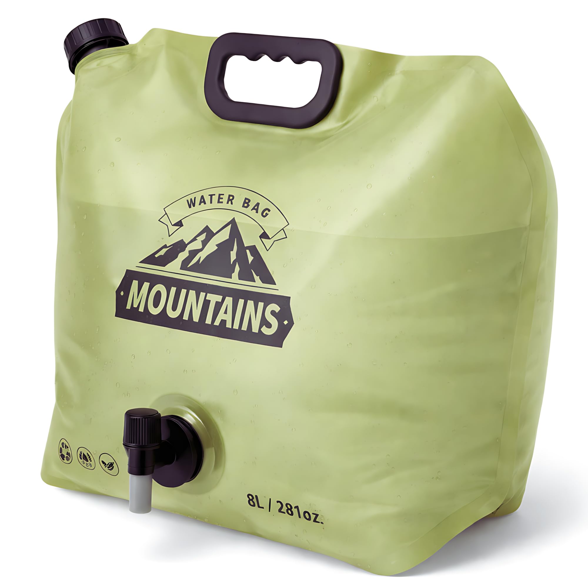 CoreMuse Camping Water Container 2 Gallon Collapsible Water Jug with Spout - Reusable Plastic Flasks, Foldable Empty Gallon Jug for Water Storage, Water Bag for Outdoor Hiking Emergency Prep