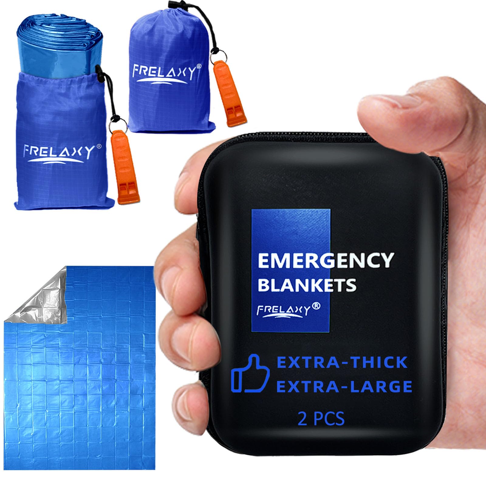 Frelaxy Emergency Blanket, Extra Thick Large Space Blankets