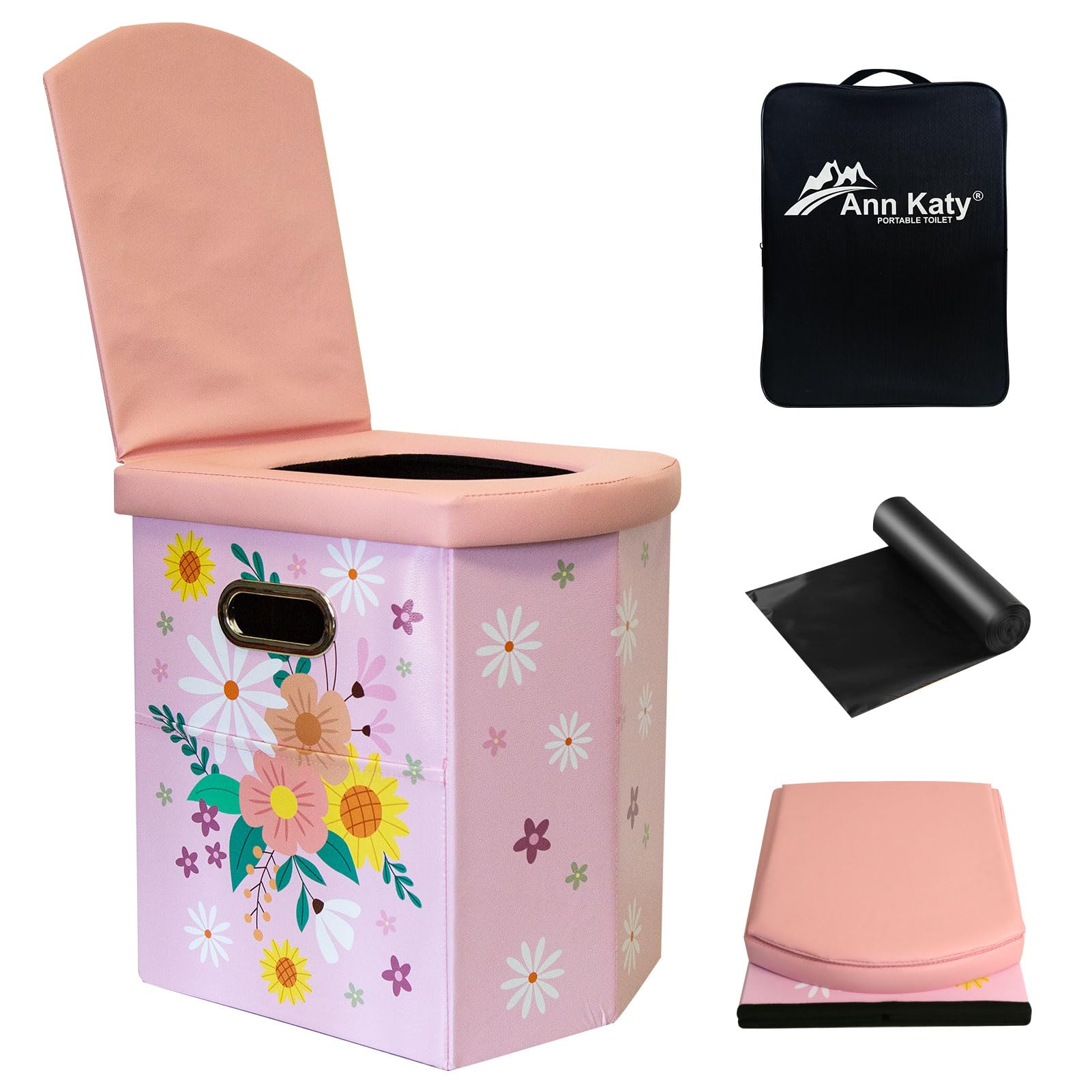 Ann Katy Upgrade XL Portable Toilet for Adults, Extra Large Camping Toilets