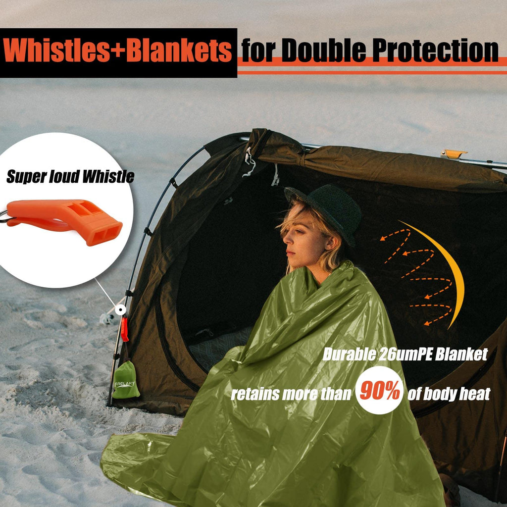 Frelaxy Emergency Blanket, Extra Thick Large Space Blankets