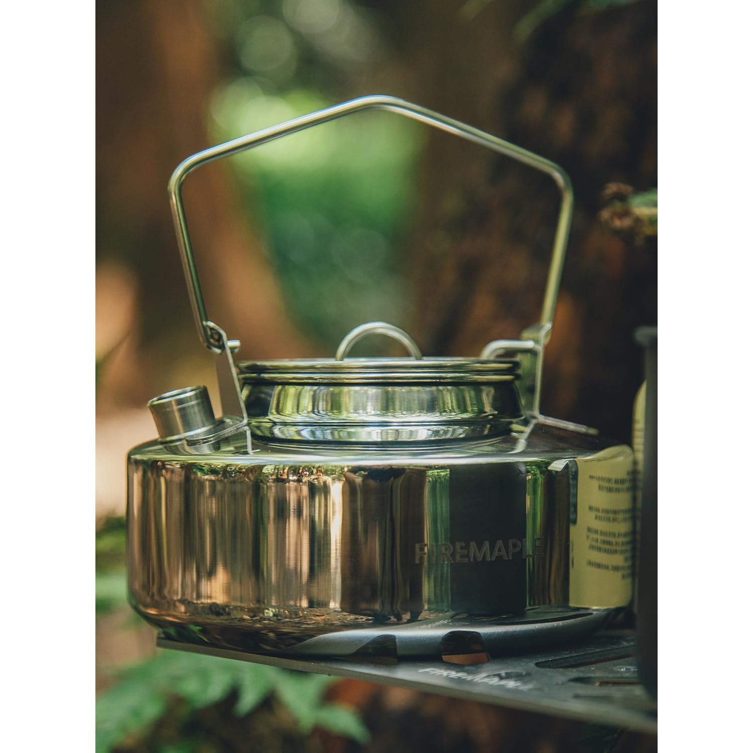 Fire-Maple Antarcti Portable Lightweight Stainless Steel Camping Kettle | Durable and Portable Camp Tea Pot | Ideal for Bushcraft and Outdoor Campfire Use
