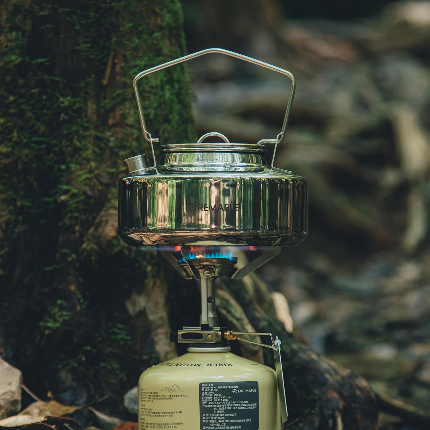 Fire-Maple Antarcti Portable Lightweight Stainless Steel Camping Kettle | Durable and Portable Camp Tea Pot | Ideal for Bushcraft and Outdoor Campfire Use