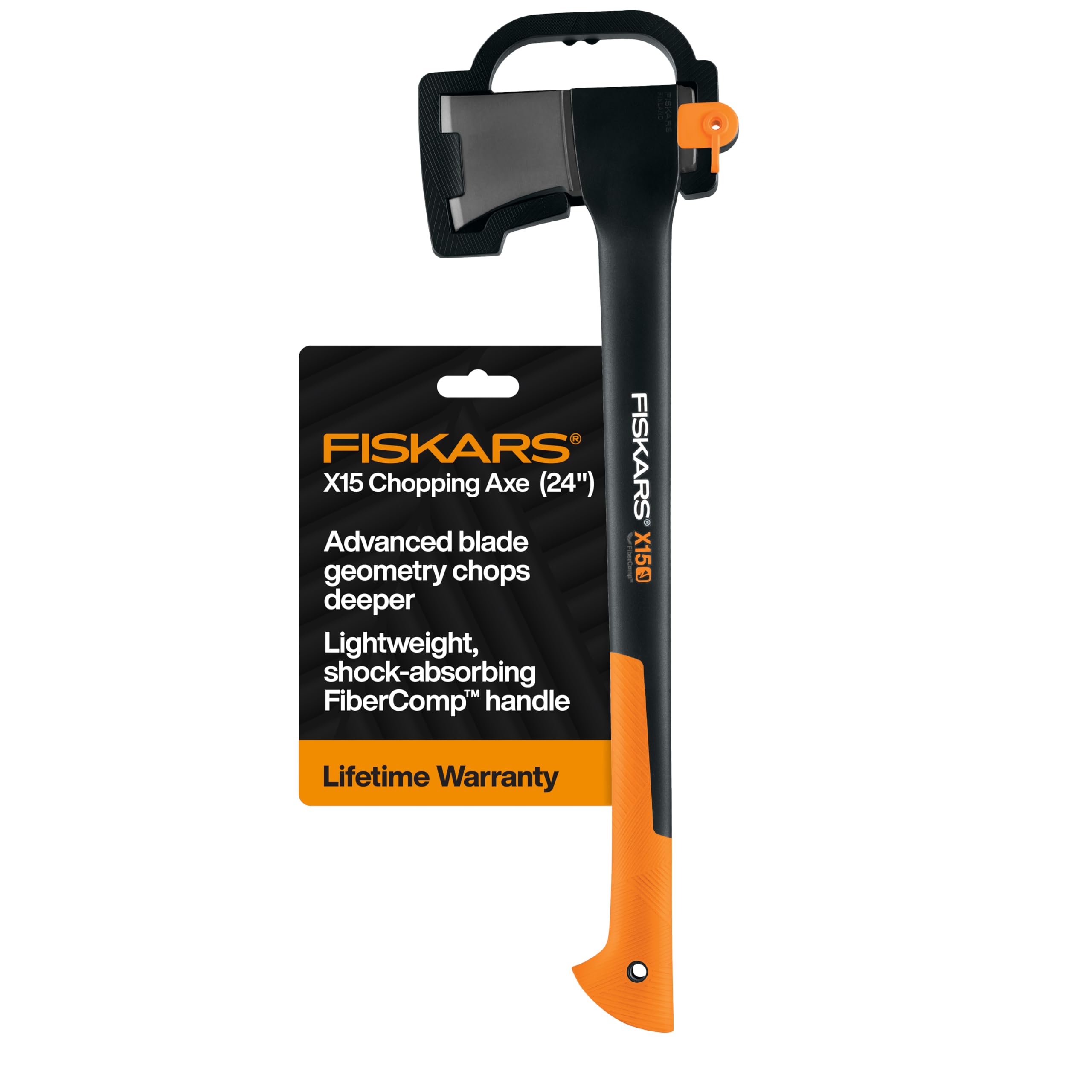 Fiskars Super Splitting Axe, Wood Splitter for Medium to Large Size Logs, with Shock-Absorbing FiberComp Handle