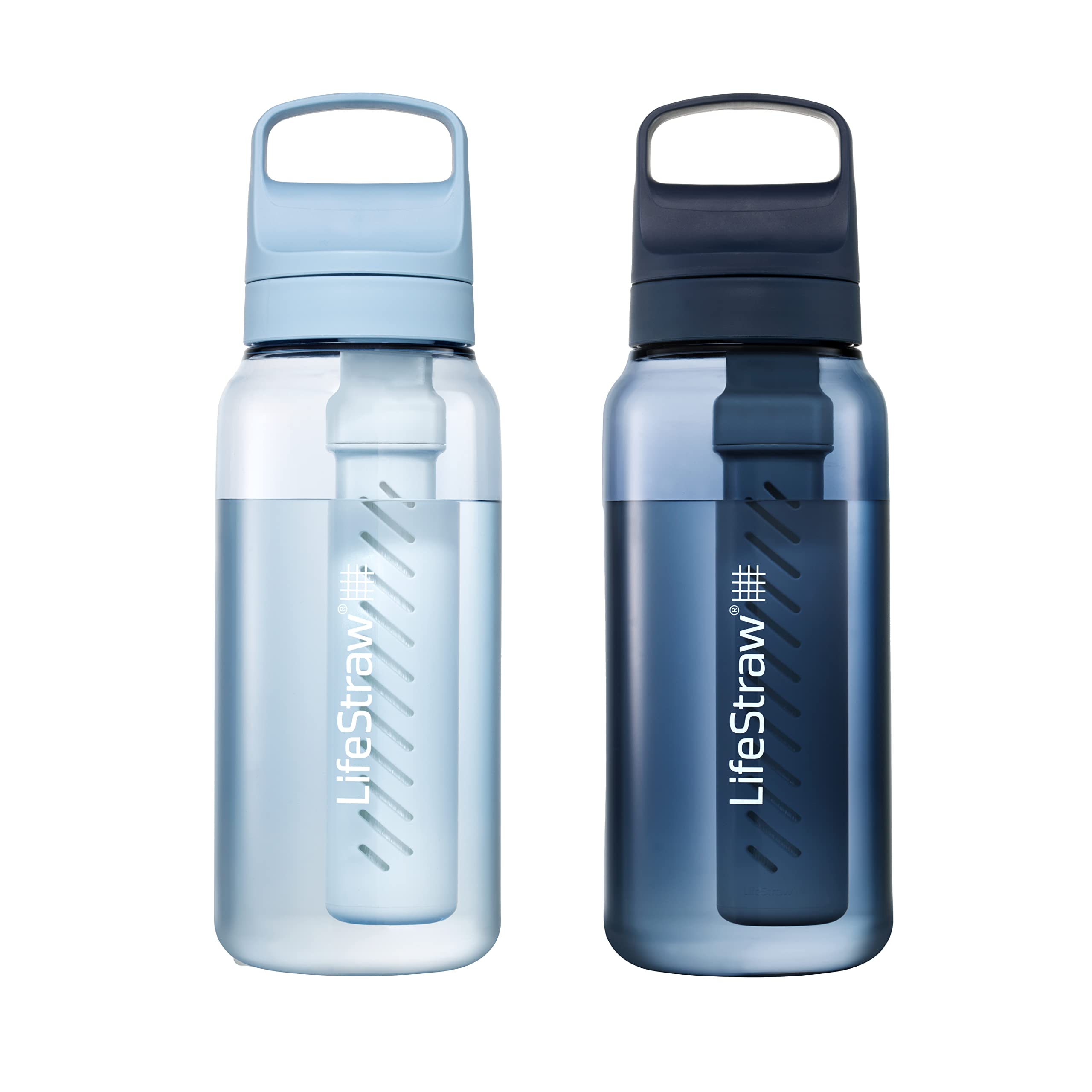 LifeStraw Go Series, BPA-Free Water Bottle for Travel and Everyday Use Removes Bacteria, Parasites, Microplastics, Improves Taste