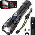 Victoper LED Flashlight 2 Pack, Bright Tactical Torch High Lumens 5 Modes, Waterproof Zoomable Flash Light for Outdoor, Birthday Gifts for Men, Dorm Room Hiking Camping Essentials Gear for Guys