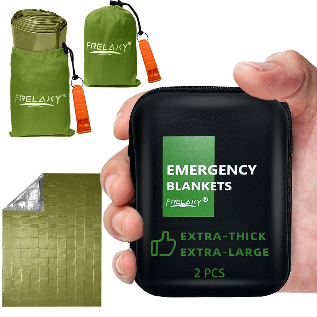 Frelaxy Emergency Blanket, Extra Thick Large Space Blankets