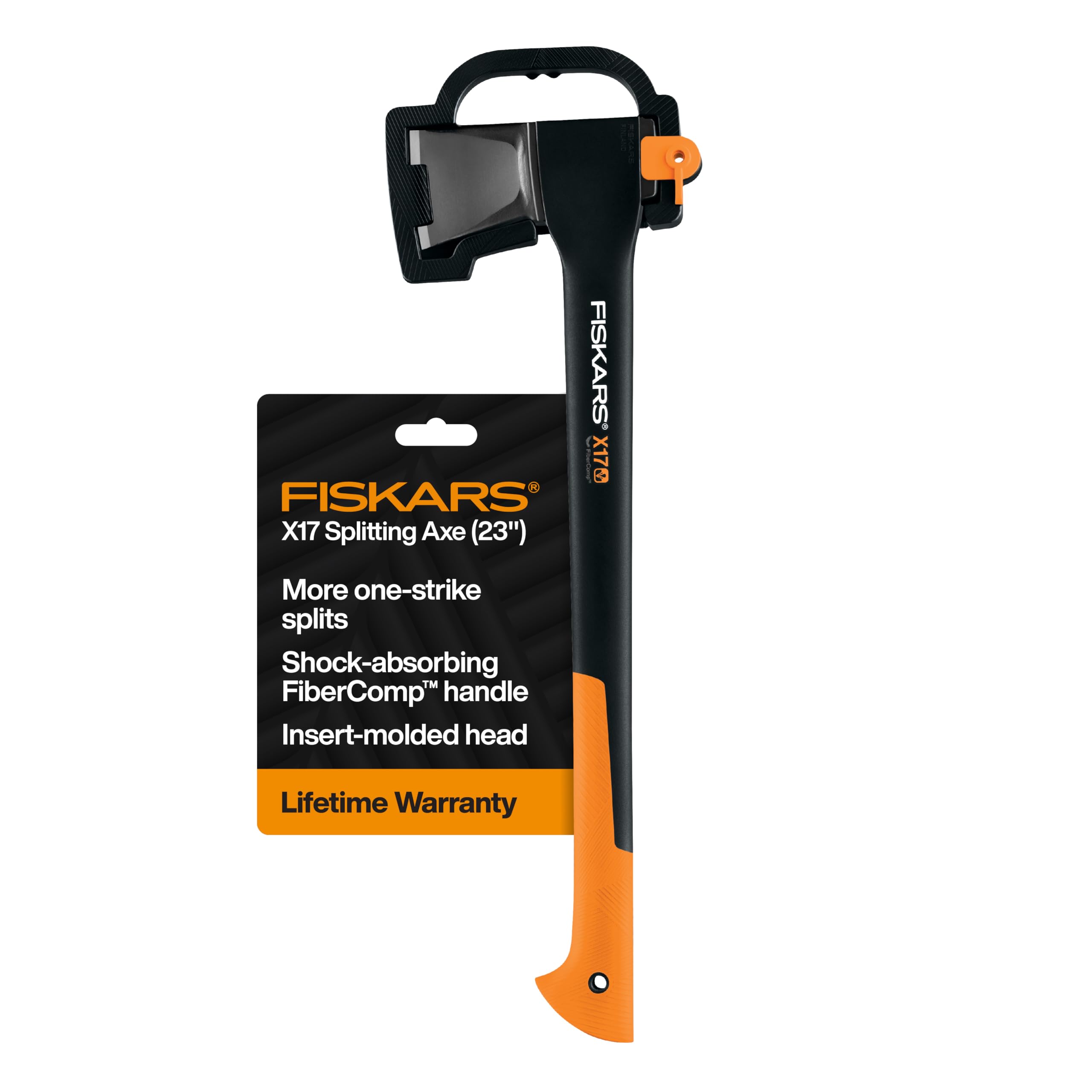 Fiskars Super Splitting Axe, Wood Splitter for Medium to Large Size Logs, with Shock-Absorbing FiberComp Handle