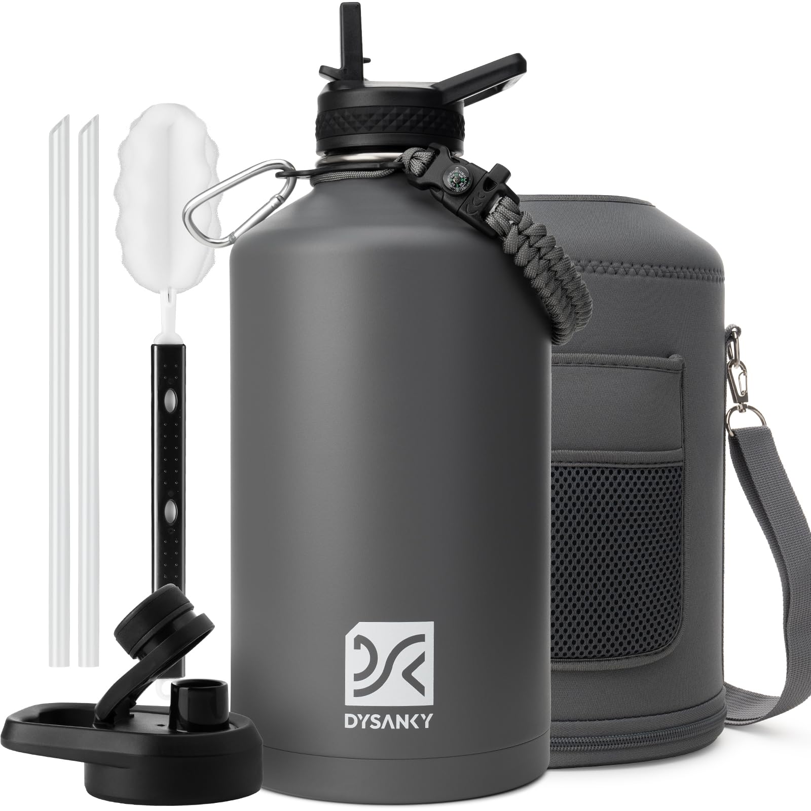 DYSANKY Insulated Water Bottle 32, 40, 64,87, 128 OZ - Multiple Insulation Vacuum Sealed - Portable Sports Metal Water Jug for Outdoor Adventure