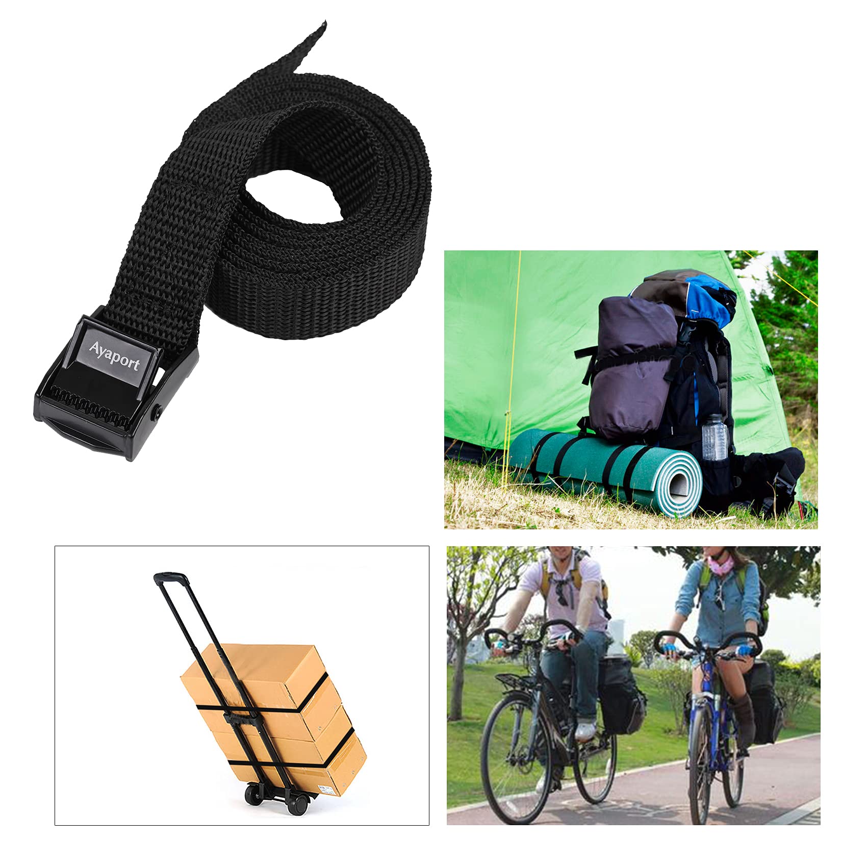 Ayaport Lashing Straps with Buckles Adjustable Cam Buckle Tie Down Cinch Strap