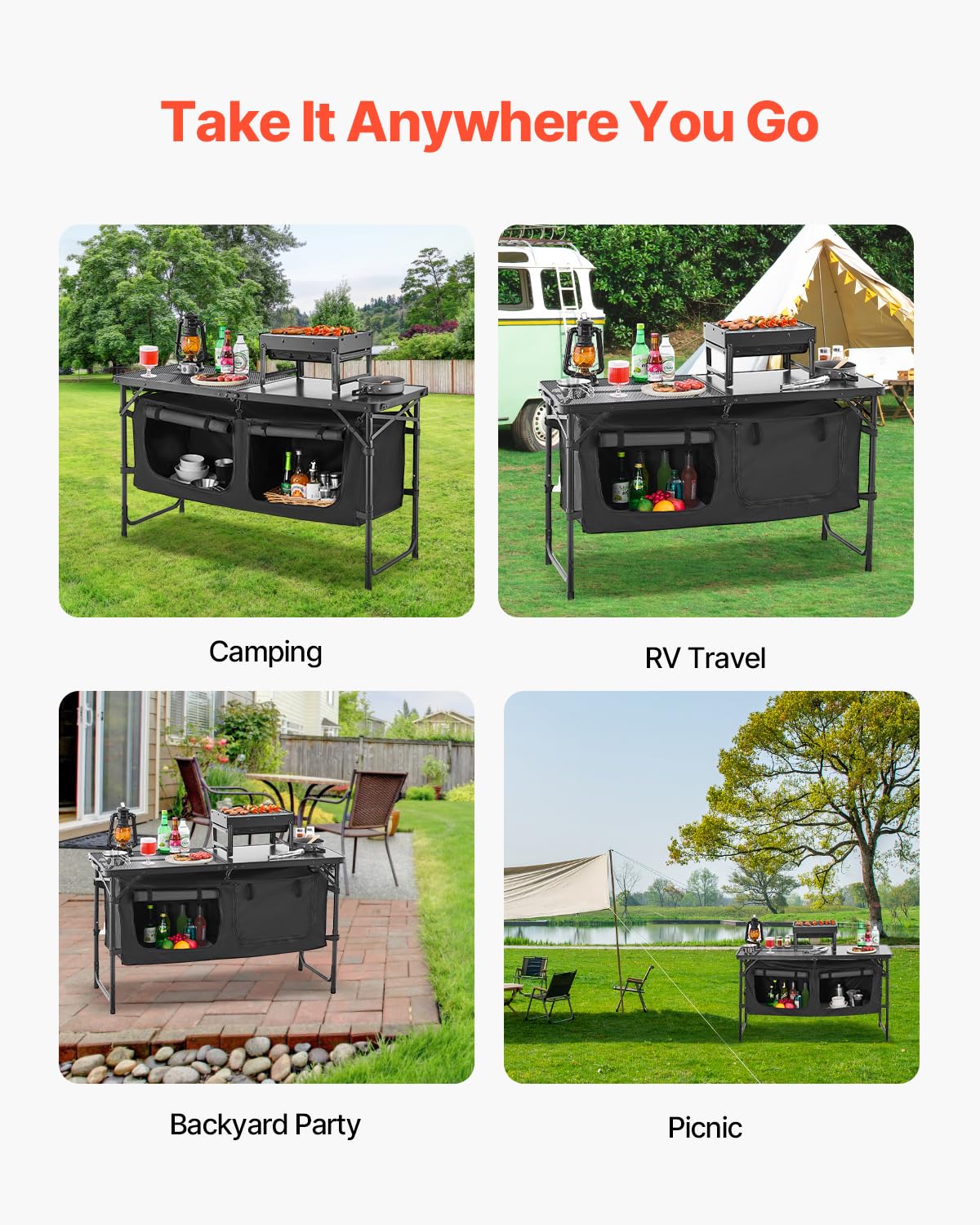VEVOR Camping Kitchen Table