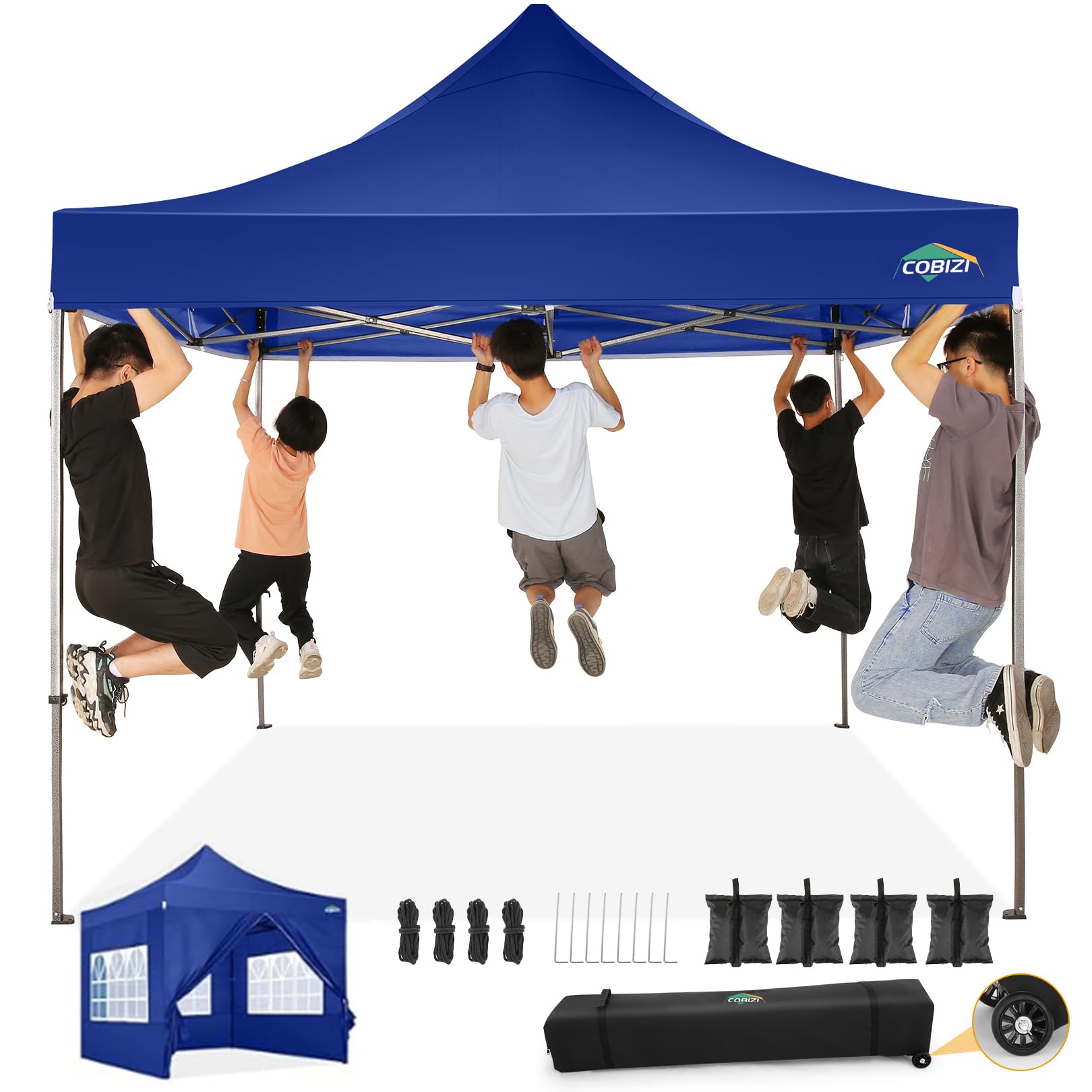 COBIZI Heavy Duty Pop up Canopy Tent with Sidewalls Commercial Canopy