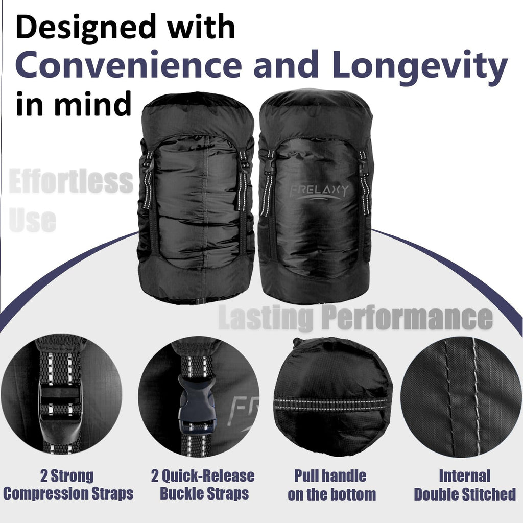 Frelaxy Compression Sack, 40% More Space! Sleeping Bag Stuff Sack
