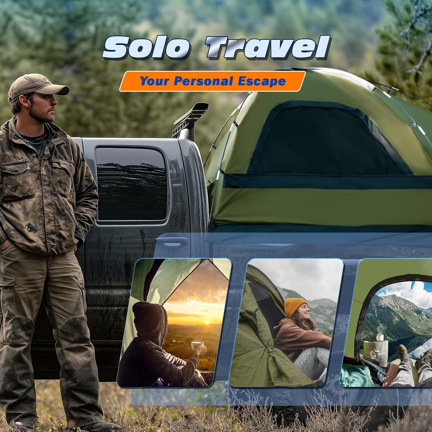 WildFinder Truck Bed Tent, Pickup Truck Tents for Camping 5.5-6.0 FT Bed
