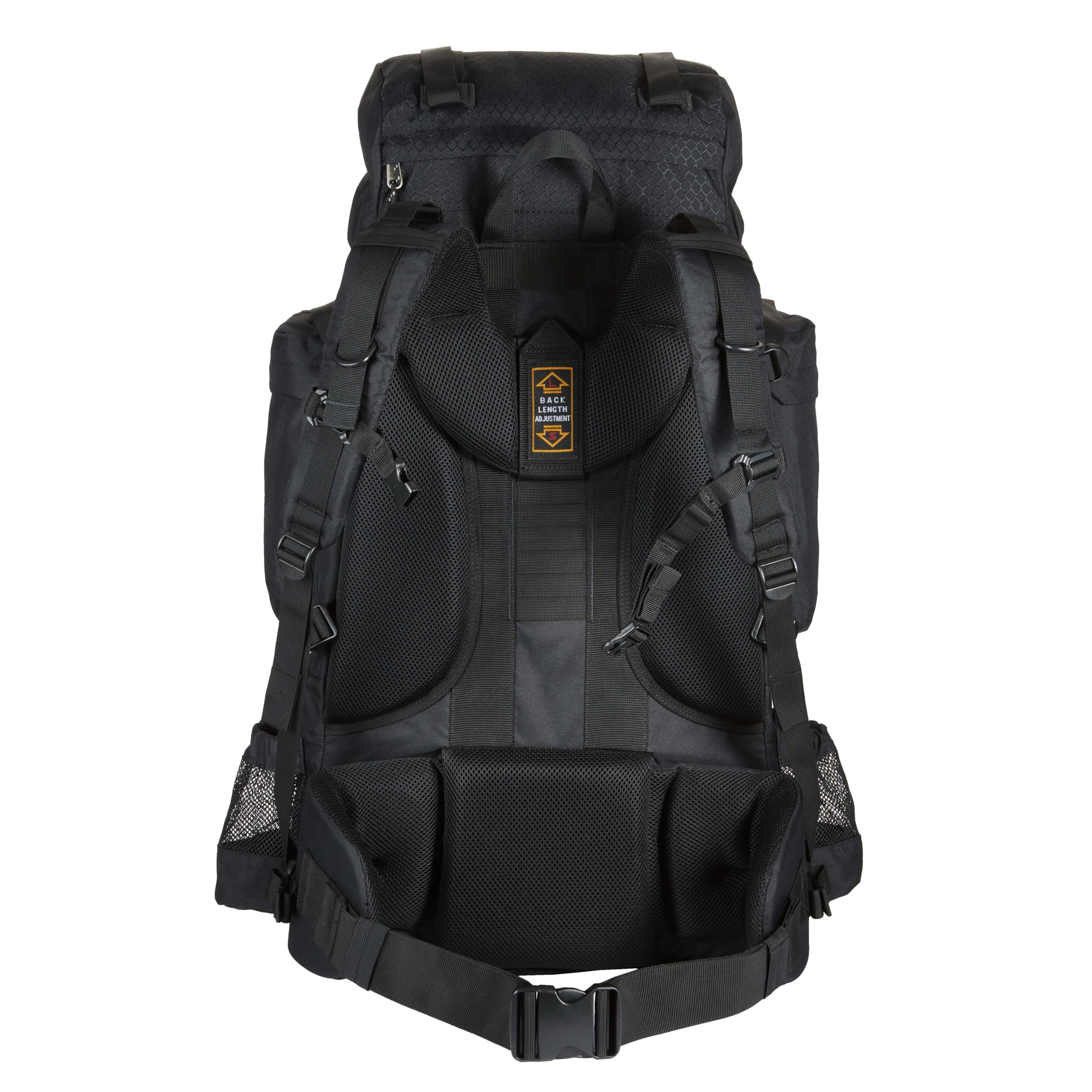 Amazon Basics Internal Frame Hiking Backpack for Camping and Backpacking, Adjustable Straps, Rainfly Included