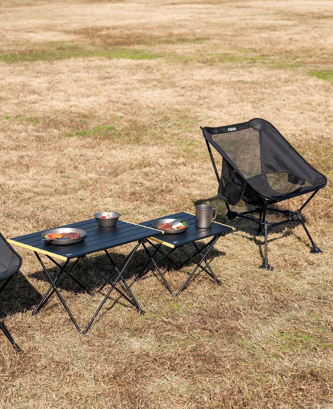iClimb Ultralight Compact Camping Folding Table with Carry Bag
