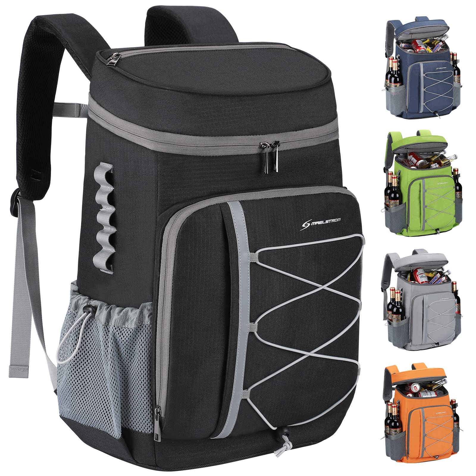 Maelstrom 35/50Can Insulated Cooler Backpack, Leakproof Soft Lunch Ice Bag