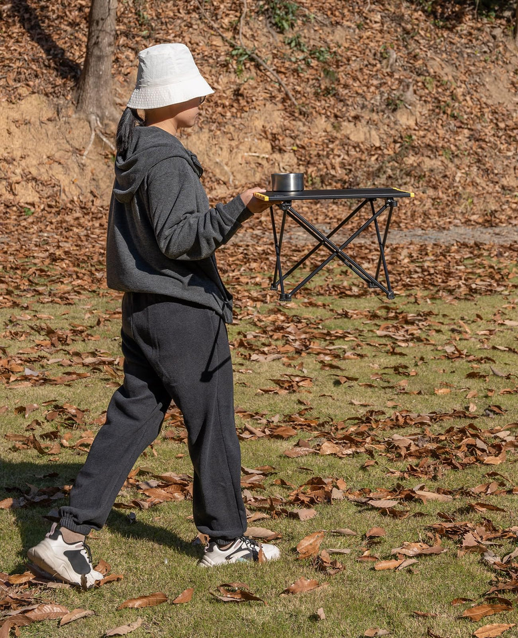 iClimb Ultralight Compact Camping Folding Table with Carry Bag