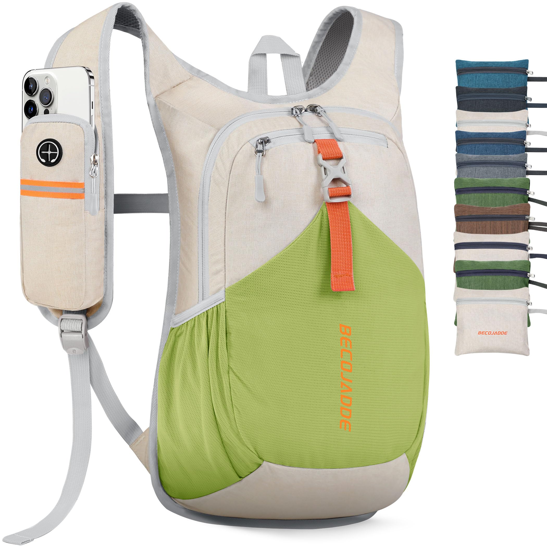 BECOJADDE 15L/ 20L Small Hiking Backpack for Men Women Foldable Light Back Pack Hiking Daypack for Travel Camping
