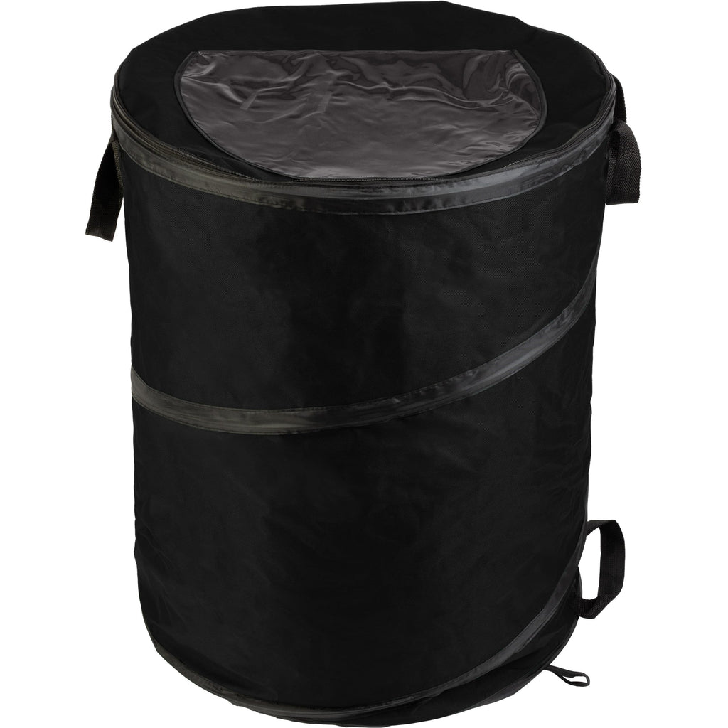 Collapsible Trash Can - Pop Up Outdoor Portable Garbage Bag Holder with Zippered Lid - Recycle Bin for Camping or Parties by Wakeman