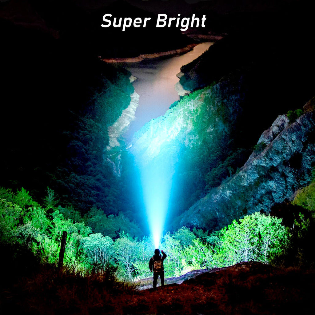 Blukar LED Headlamp Rechargeable, High Lumen Super Bright Dimmable Headlight Flashlight with Motion Sensor- 8 Modes,Spotlight&Floodlight,IPX5 Waterproof for Camping,Hiking,Running,Fishing -2 Pack