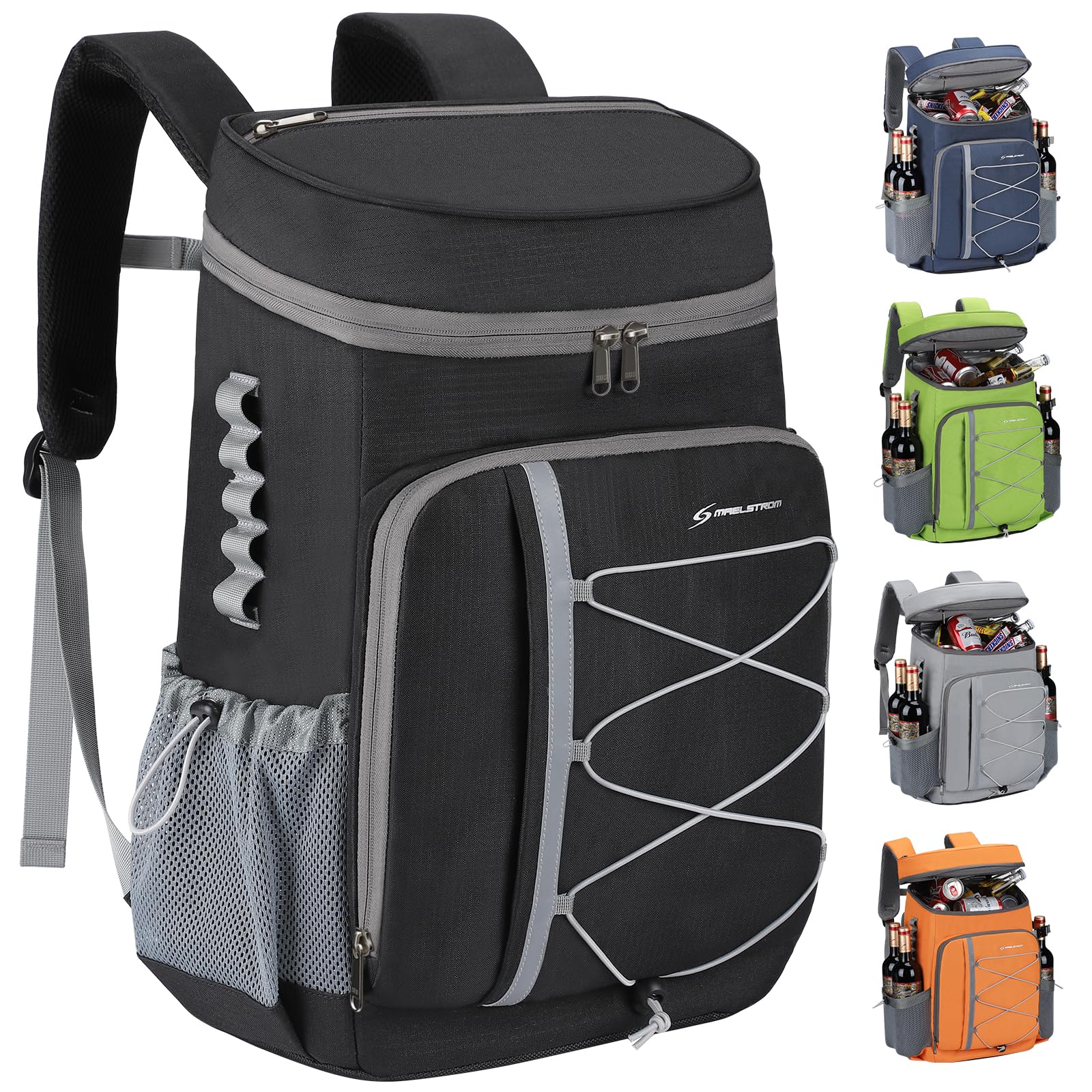 Maelstrom 35/50Can Insulated Cooler Backpack, Leakproof Soft Lunch Ice Bag