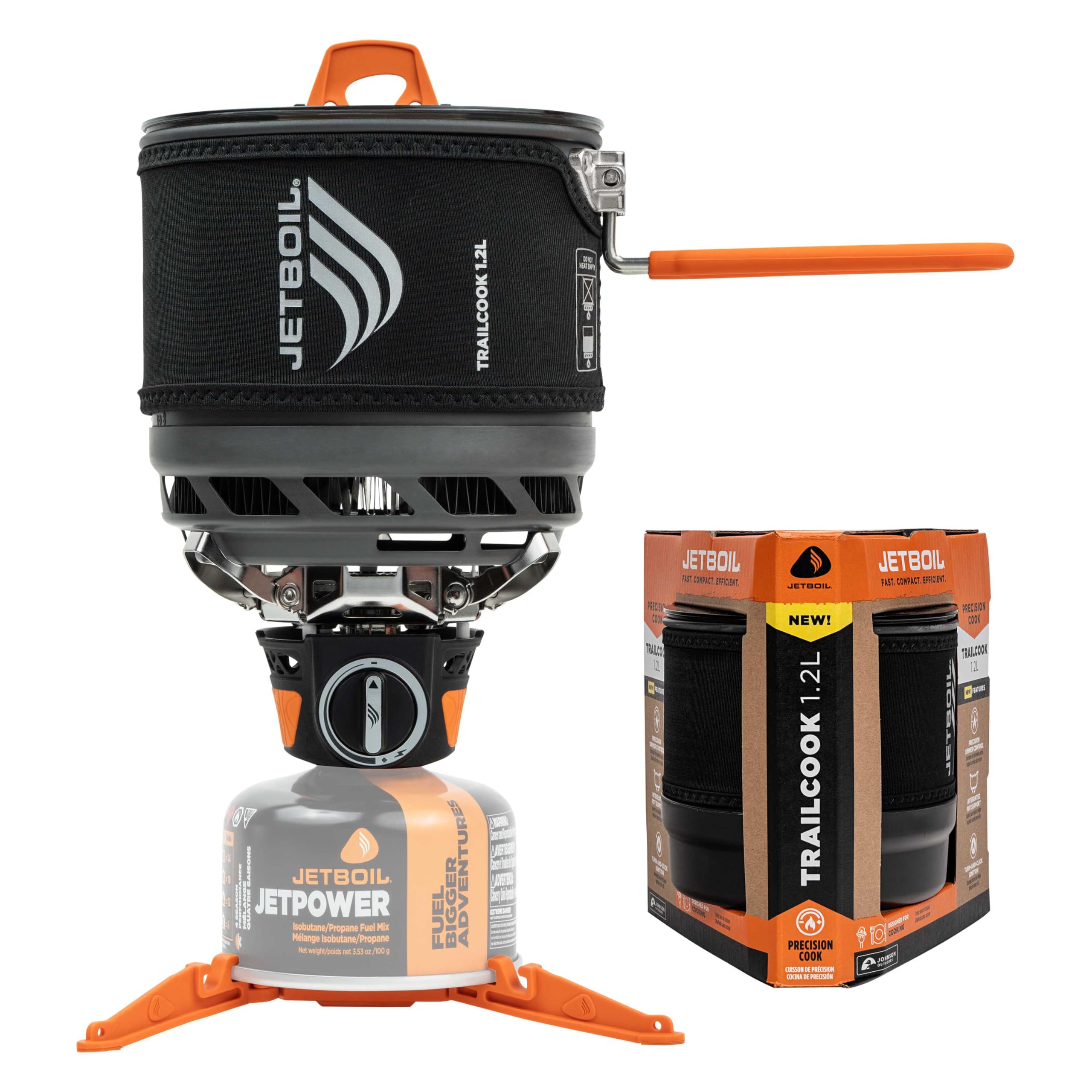 Jetboil TrailCook 1.2L Camping and Backpacking Stove Cooking System with Adjustable Heat Control, New for 2026