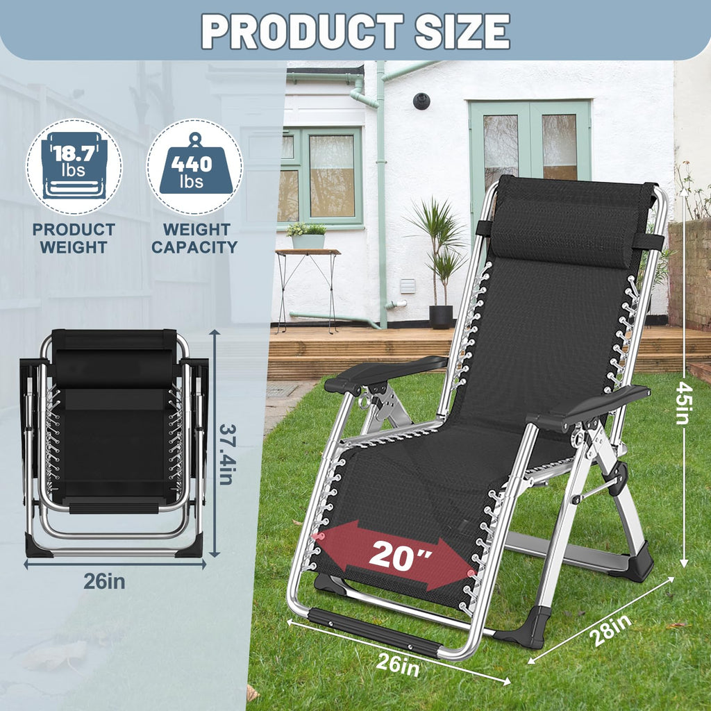 Slsy Zero Gravity Chair, Reclining Lounge Chair for Indoor and Outdoor