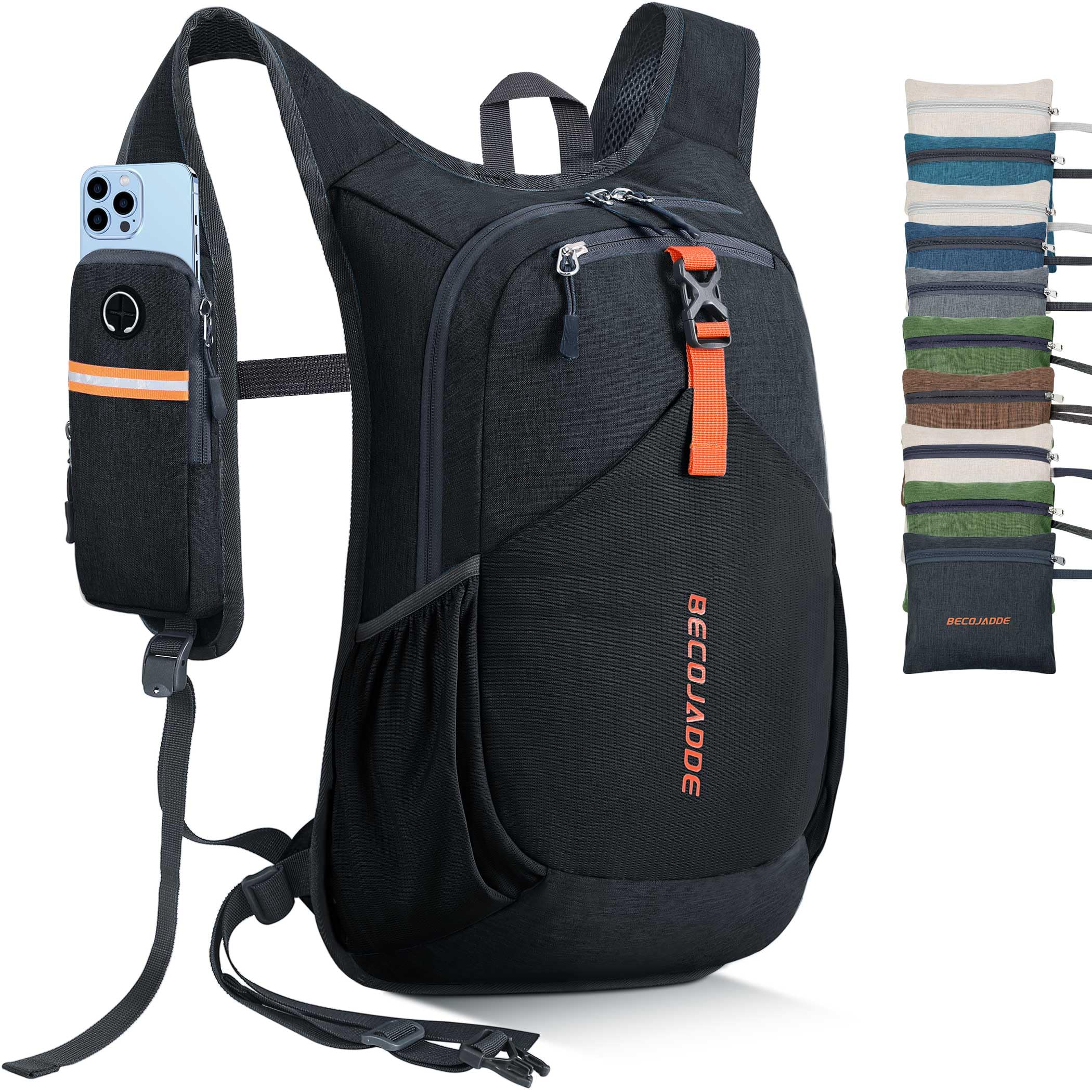 BECOJADDE 15L/ 20L Small Hiking Backpack for Men Women Foldable Light Back Pack Hiking Daypack for Travel Camping