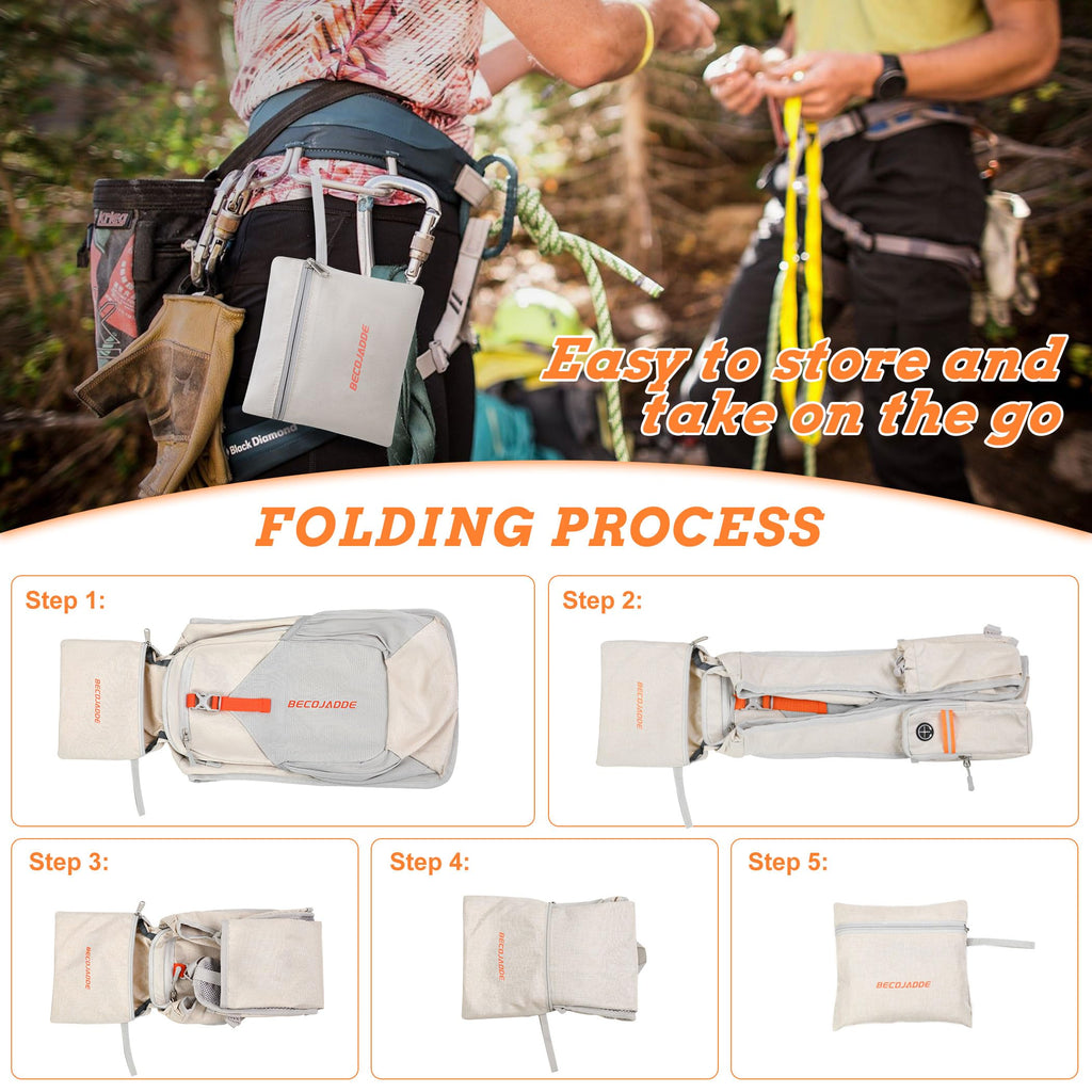 BECOJADDE 15L/ 20L Small Hiking Backpack for Men Women Foldable Light Back Pack Hiking Daypack for Travel Camping