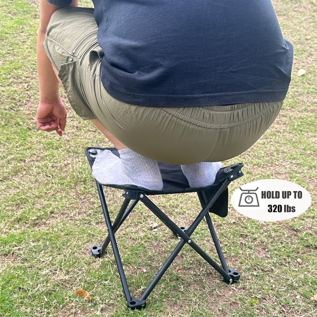 Opliy Camping Stool 2 Pack,13 Inch Portable Folding Stool for Outdoor Gardening and Beach Hiking Fishing,Foot Stool with Carry Bag