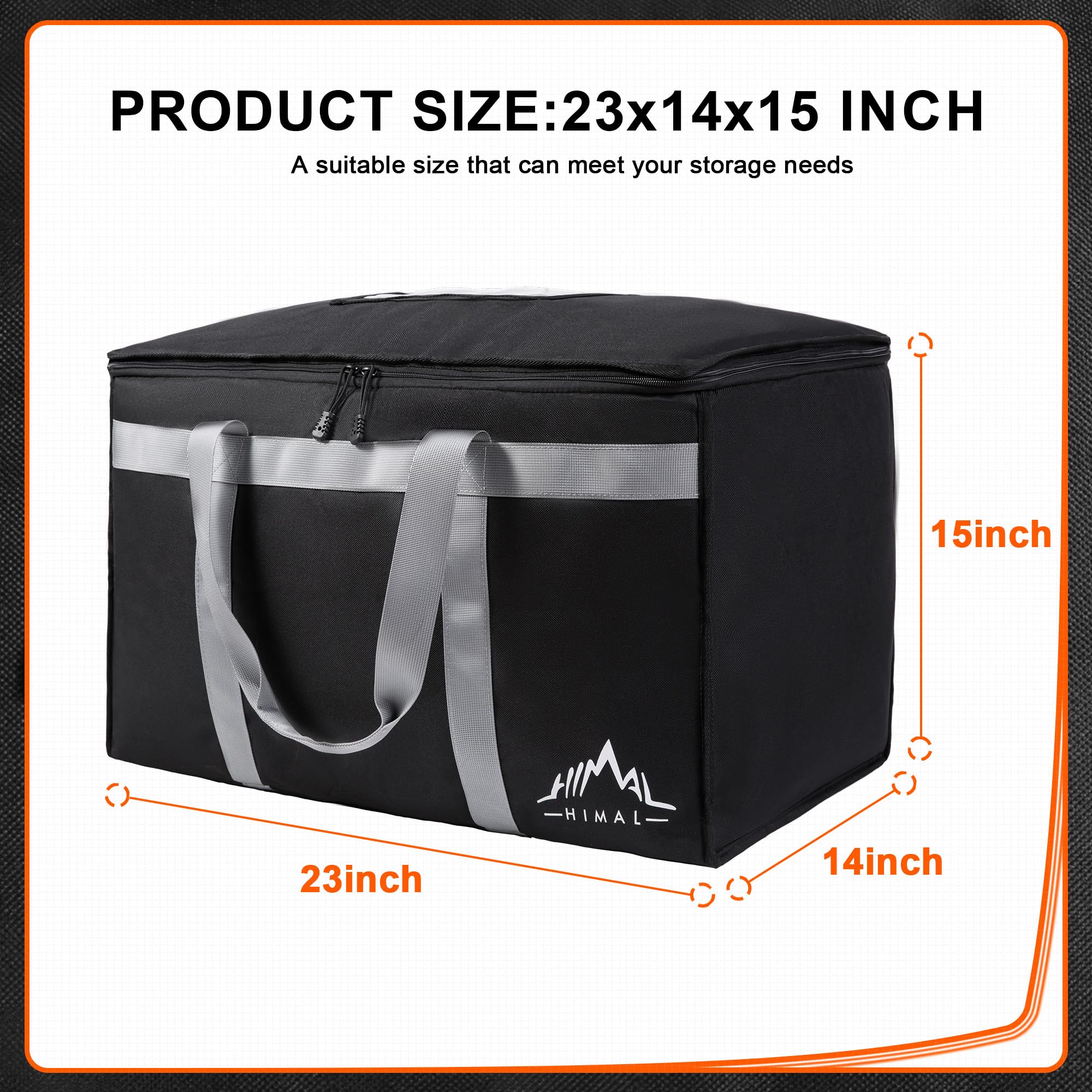 Himal Outdoors Insulated Food Delivery Bag XXXL-23Wx15Hx14D inches