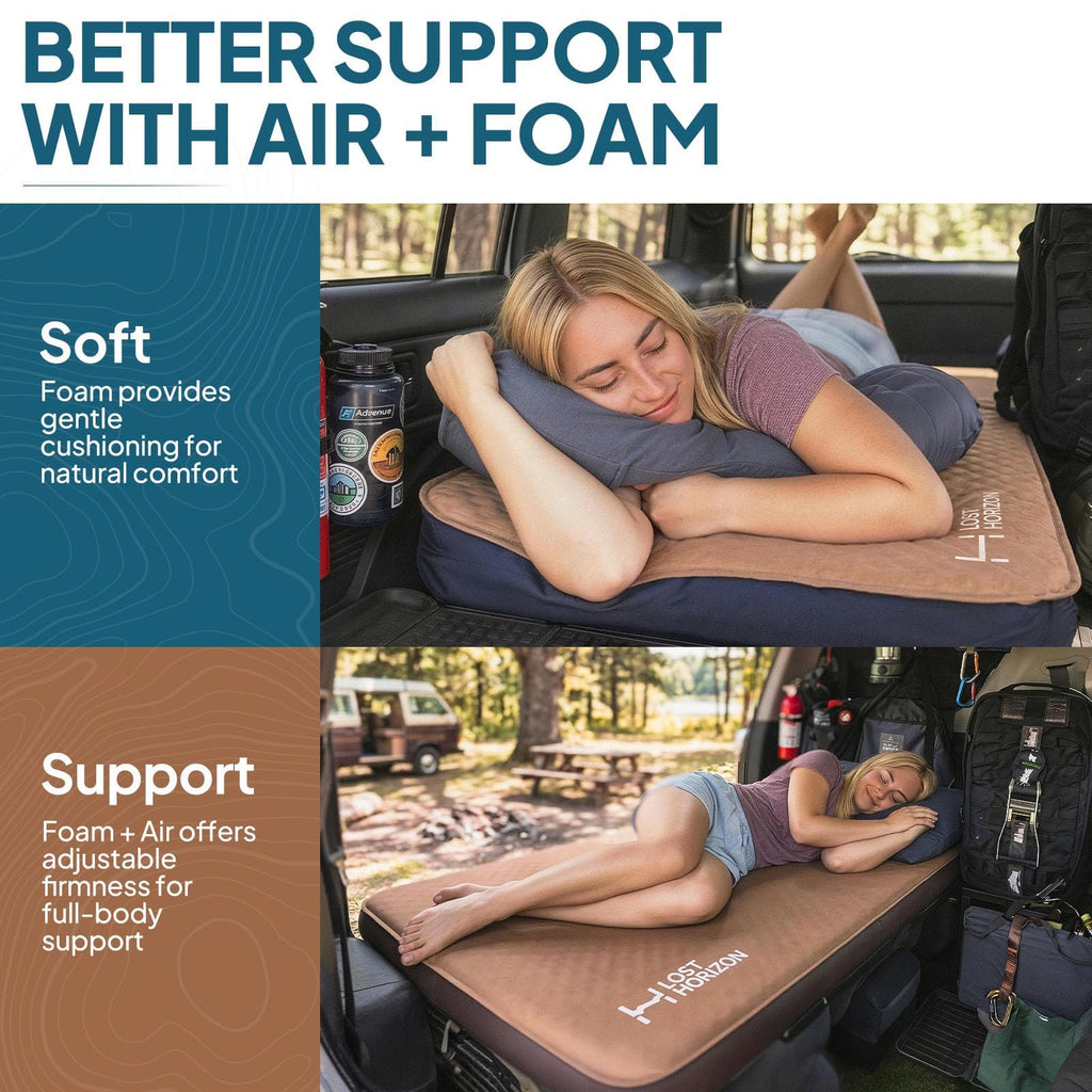 Lost Horizon Air & Foam Camping Mattress, Self-Inflating Sleeping Pad