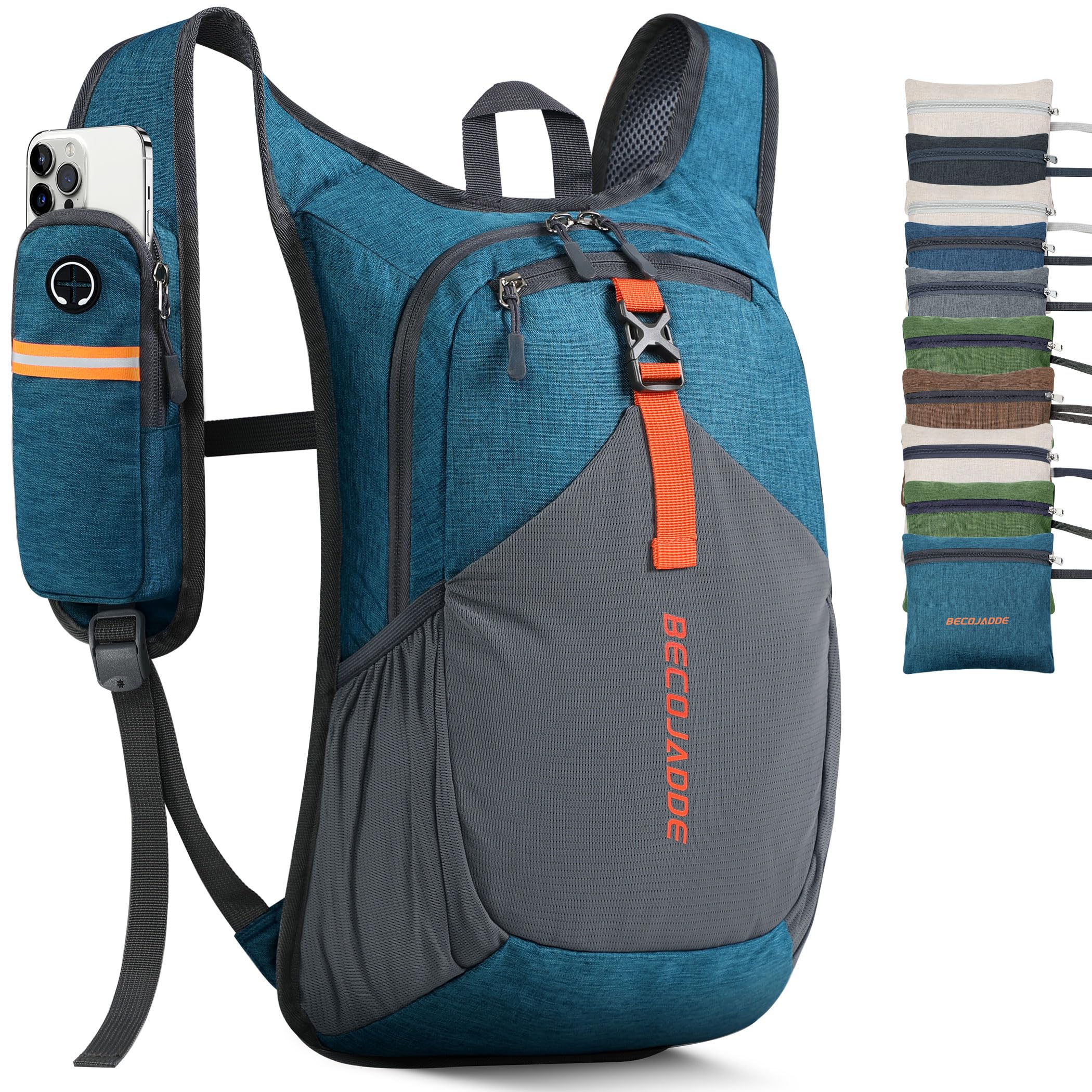 BECOJADDE 15L/ 20L Small Hiking Backpack for Men Women Foldable Light Back Pack Hiking Daypack for Travel Camping