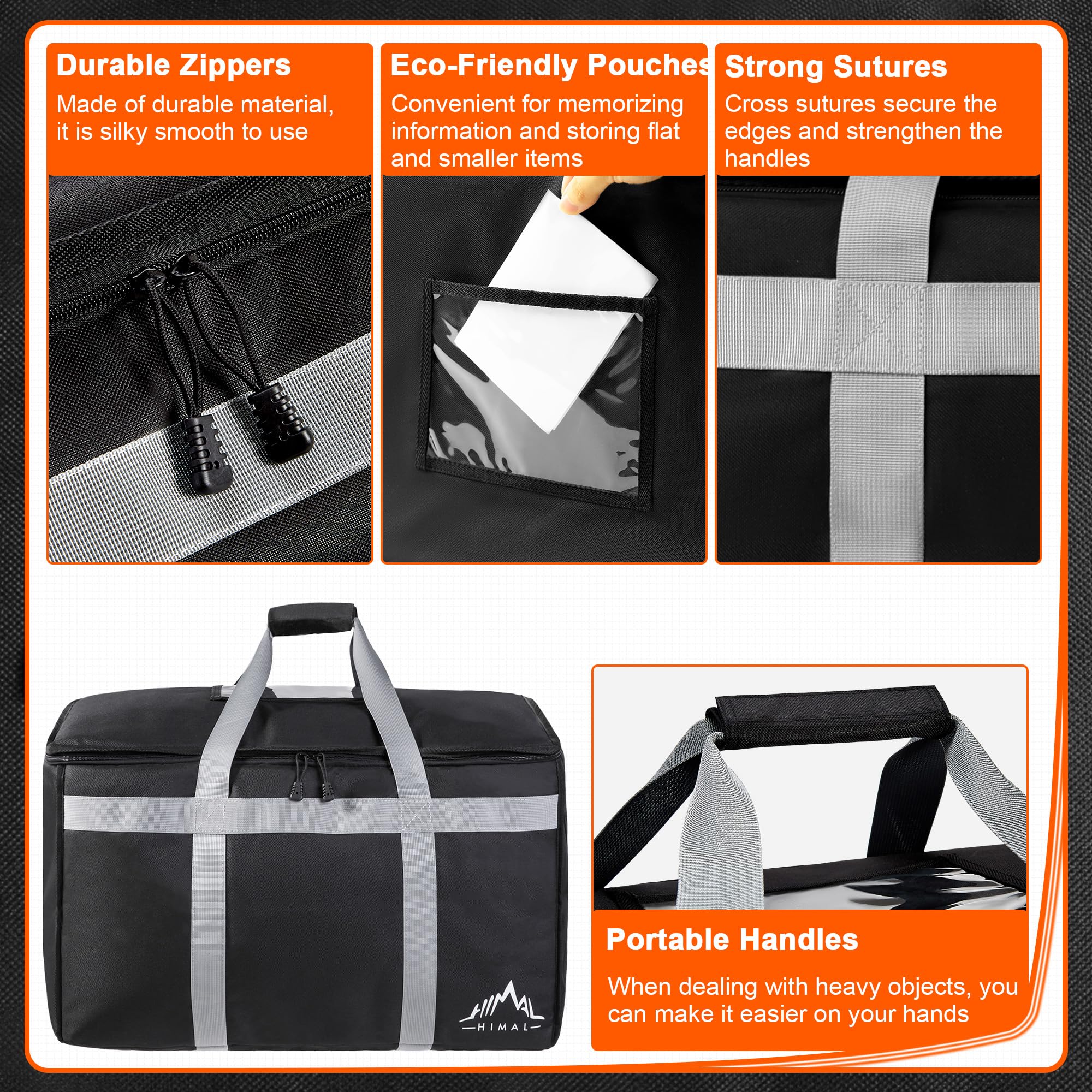 Himal Outdoors Insulated Food Delivery Bag XXXL-23Wx15Hx14D inches